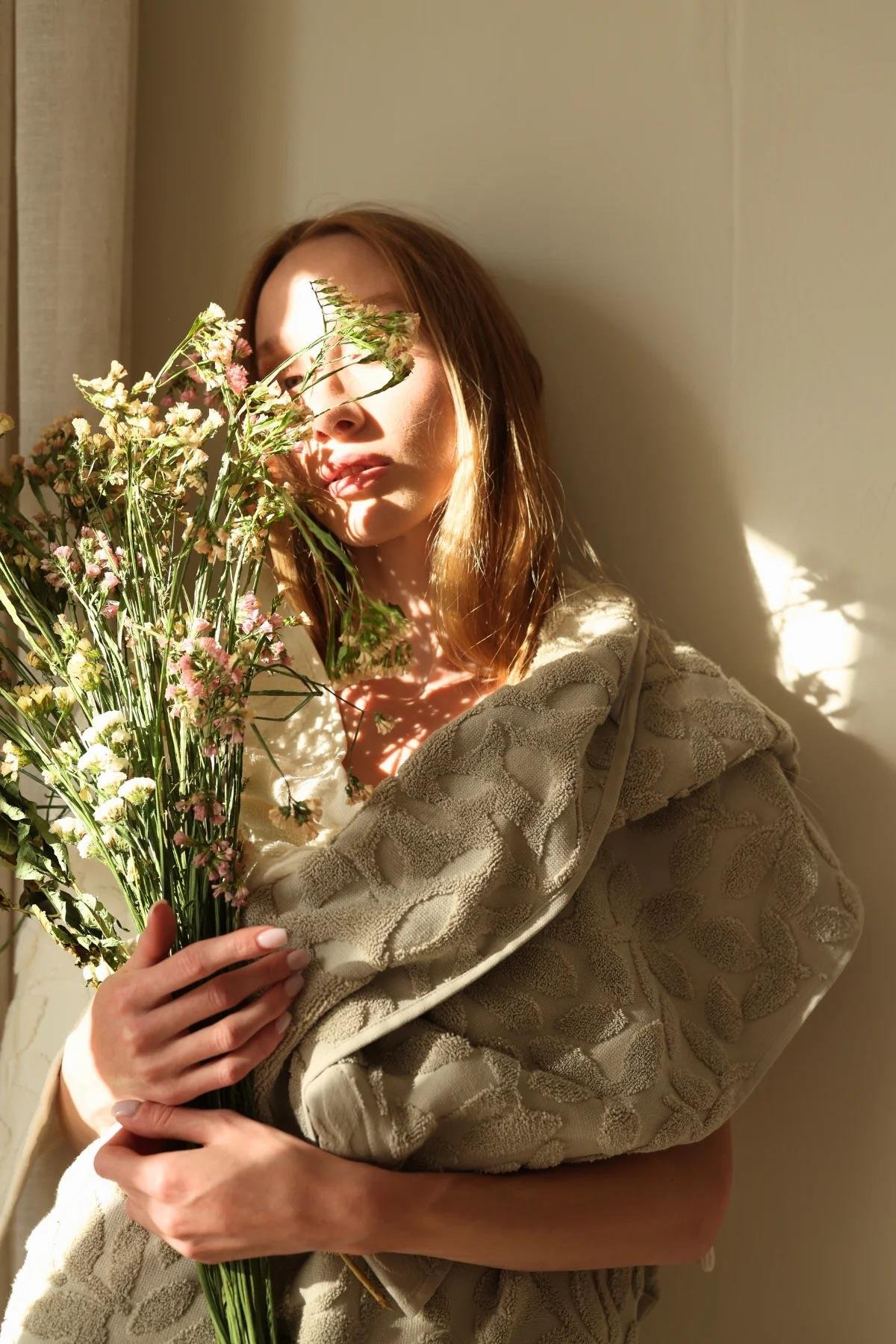 İrya Allesi Pamuk Banyo Havlusu Yeşil 90x150 Cm