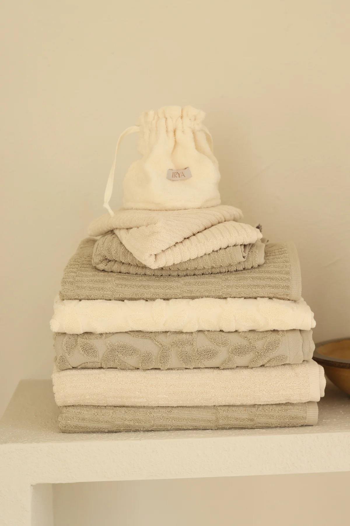 İrya Allesi Pamuk Havlu Krem 50x90 Cm