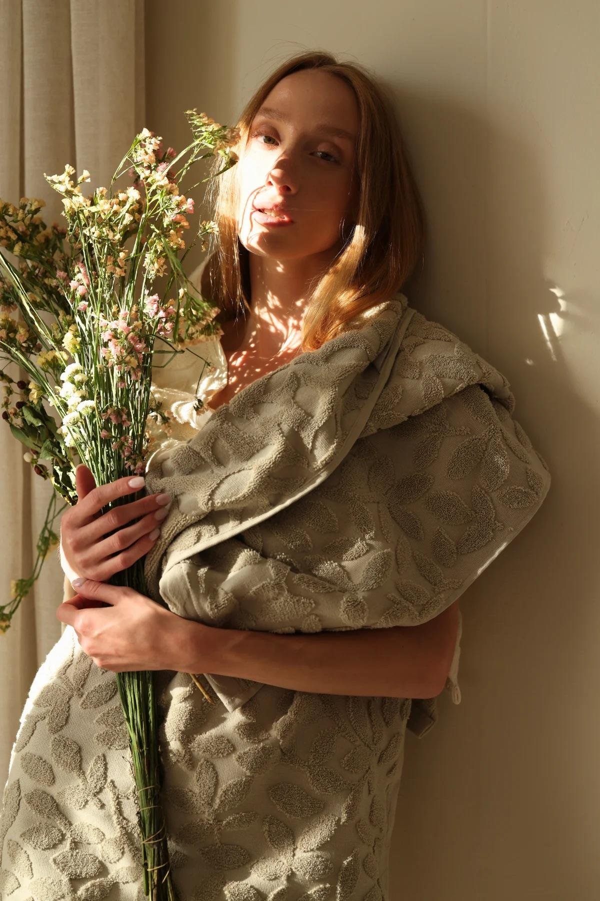 İrya Allesi Pamuk Havlu Yeşil 50x90 Cm