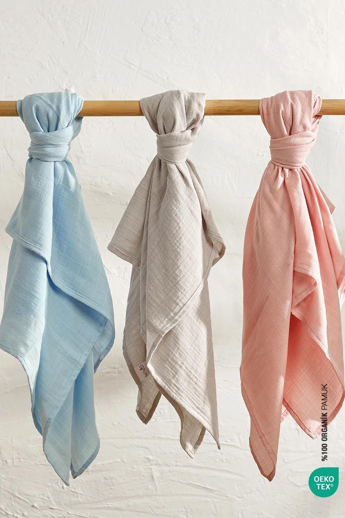 İrya Bebemarin Çok Amaçlı Müslin Örtü Mavi 120x120 Cm