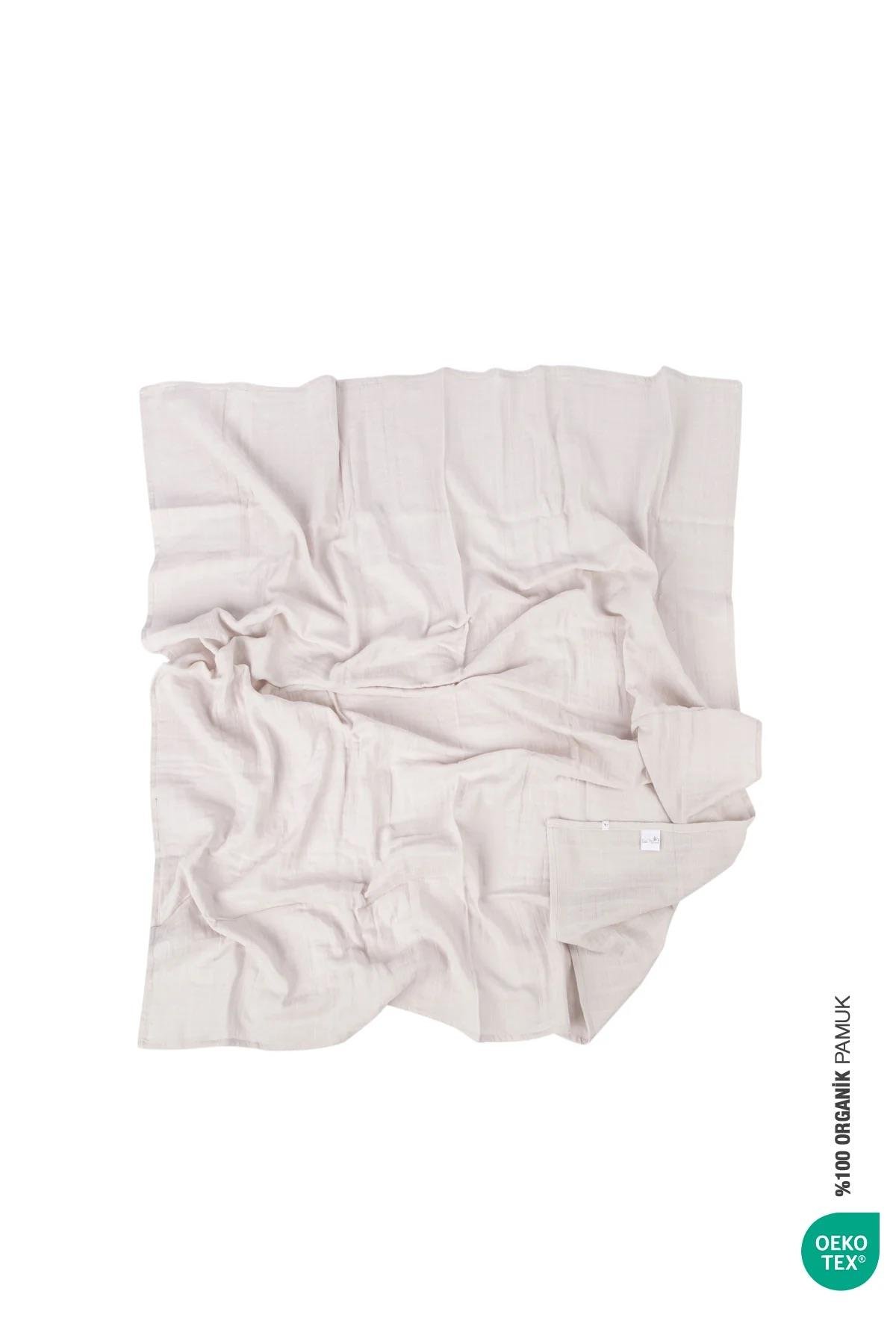 İrya Bebemarin Çok Amaçlı Müslin Örtü Bej 120x120 Cm