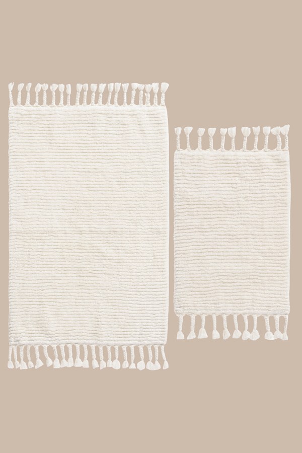 İrya Belina Banyo Paspası Milk Ekru 40x60+60x90 Cm - 202602113