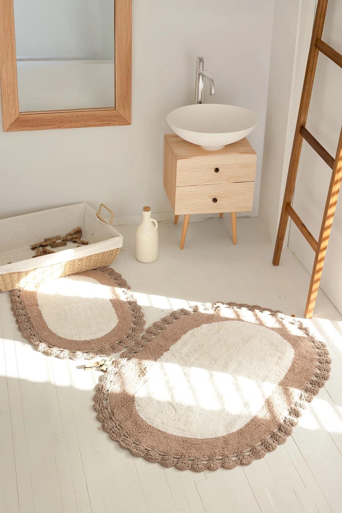 İrya Bianca Banyo Paspası Acı Kahve 40x60+60x90 Cm