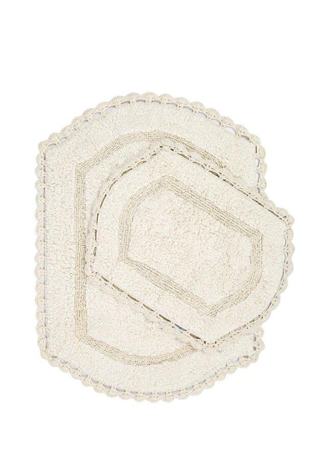 İrya Dale Banyo Paspası Ekru 40x60+60x90 Cm - 135063908