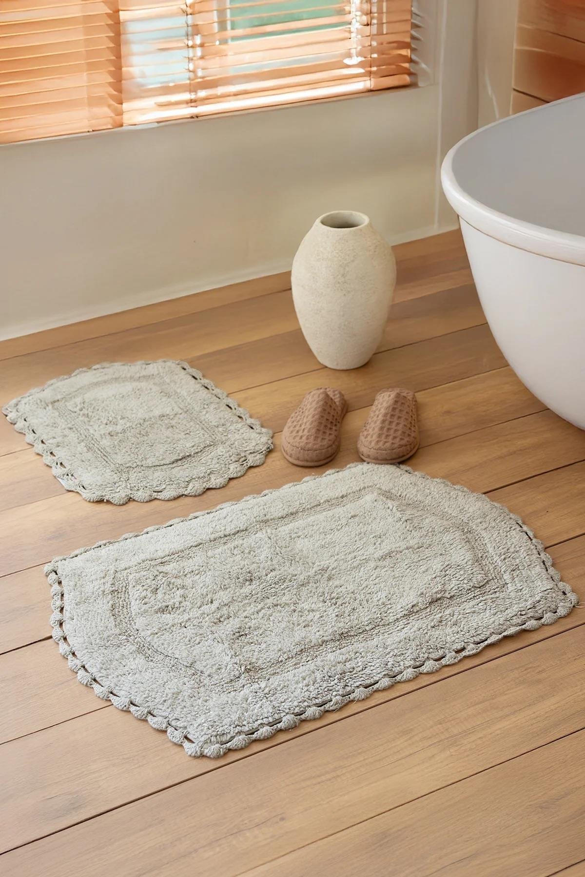 İrya Dale Banyo Paspası Gri 40x60+60x90 Cm