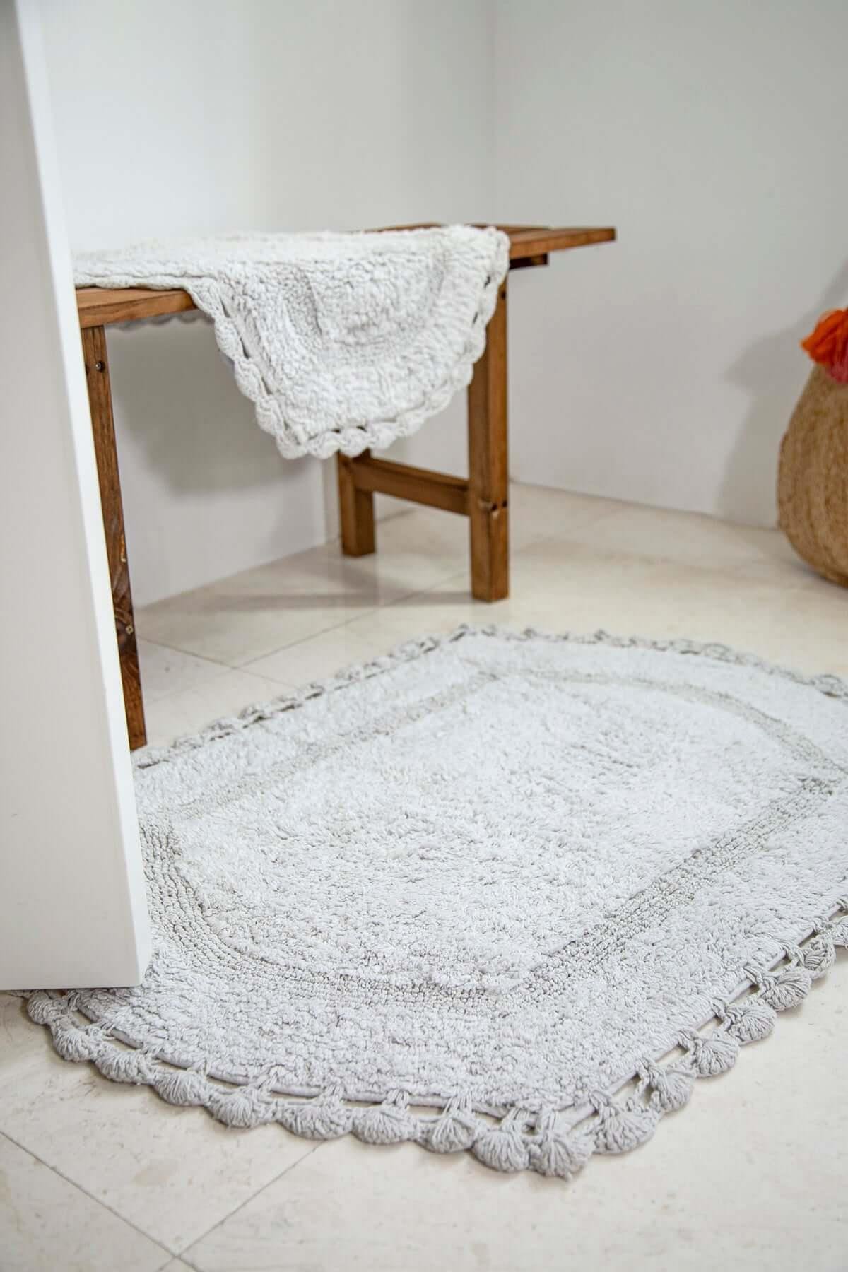 İrya Dale Banyo Paspası Gri 40x60+60x90 Cm