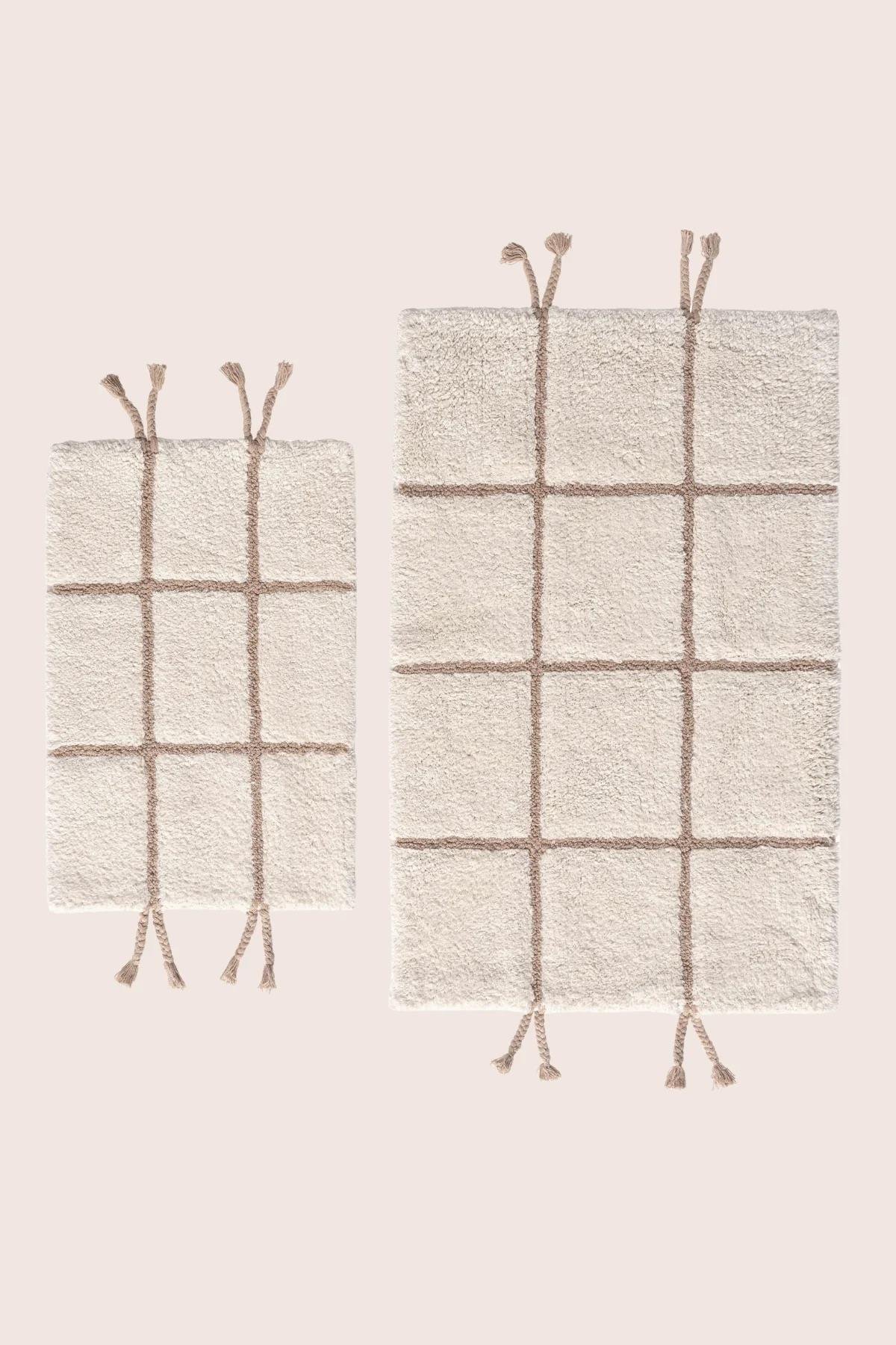İrya Elani Banyo Paspası Bej 40x60+60x90 Cm