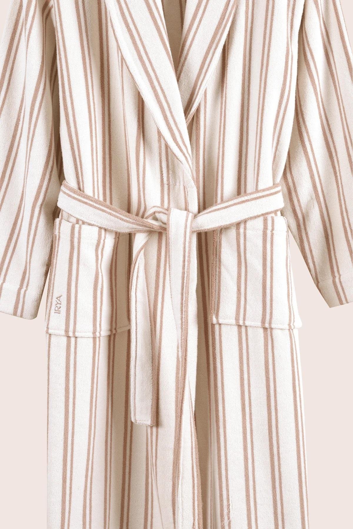 İrya In Lines Erkek Pamuk Bornoz Mocha L/XL