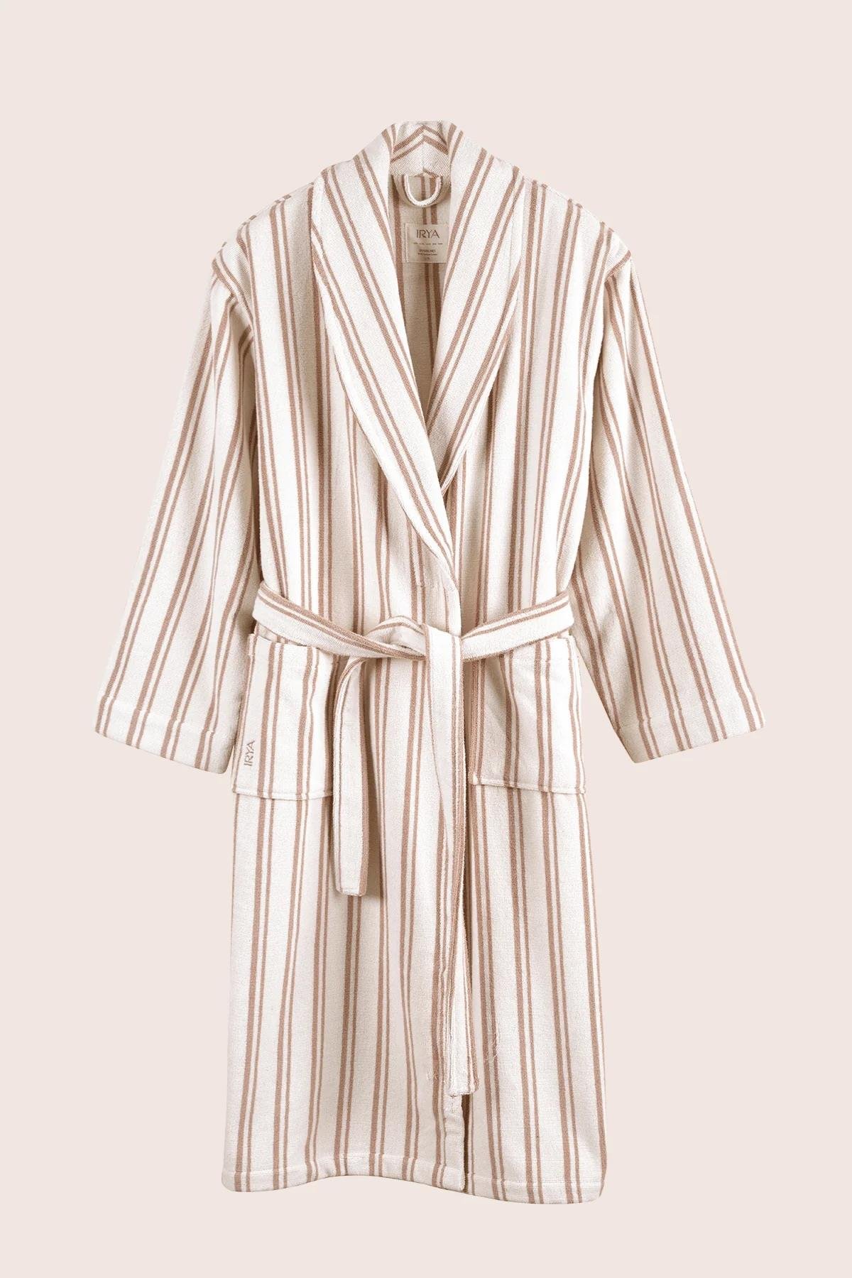 İrya In Lines Erkek Pamuk Bornoz Mocha S/M