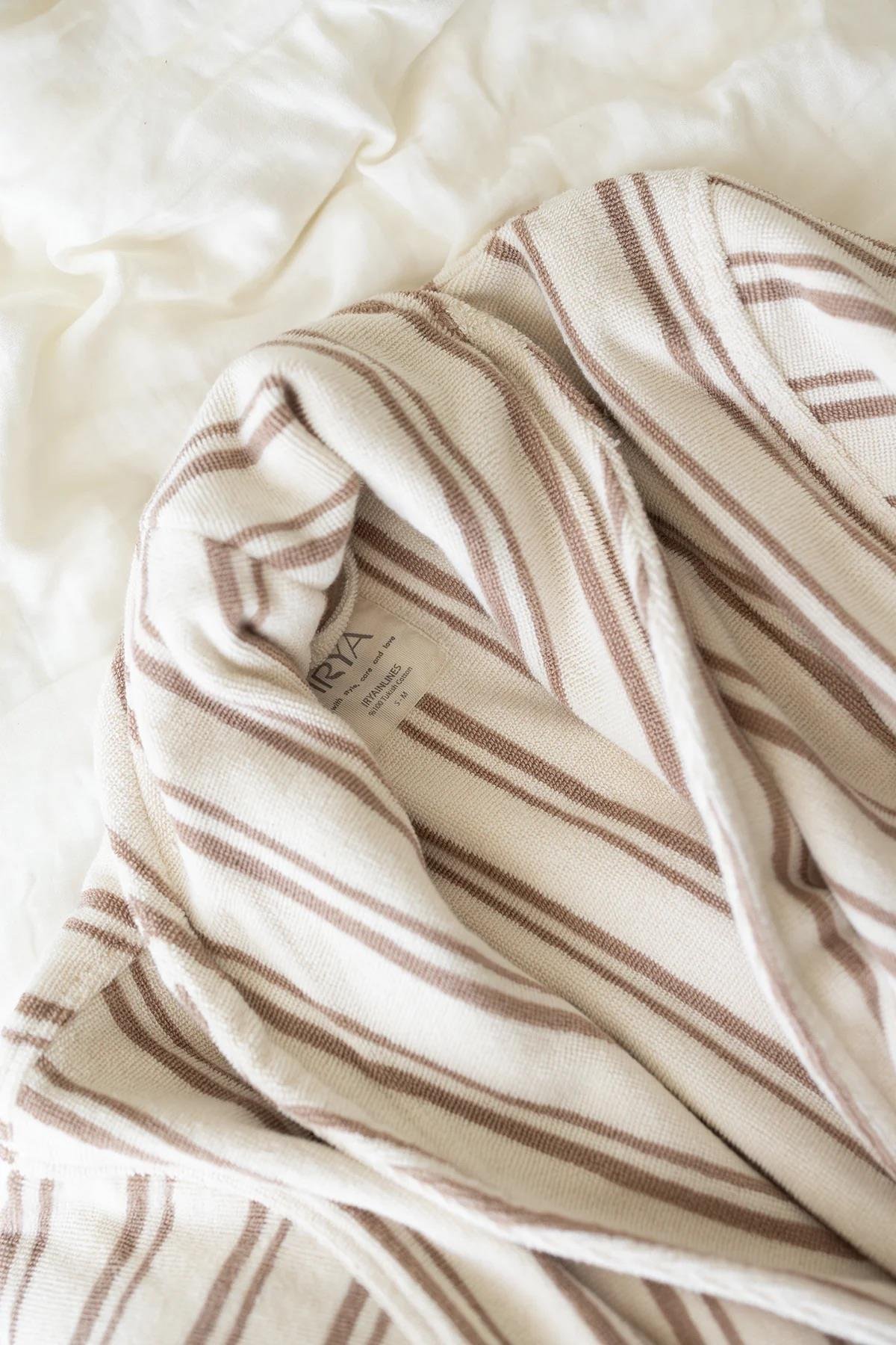 İrya In Lines Kadın Pamuk Bornoz Mocha L/XL