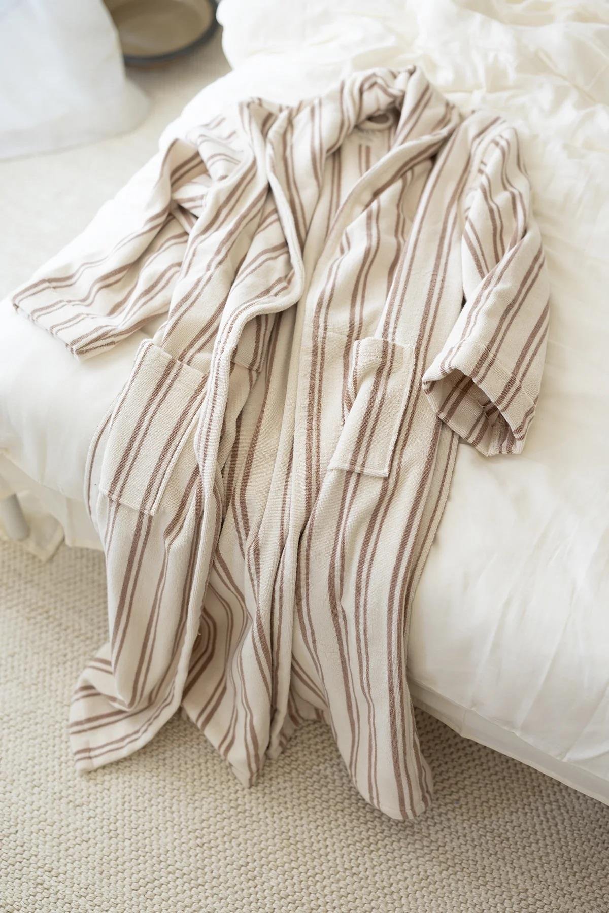 İrya In Lines Kadın Pamuk Bornoz Mocha L/XL