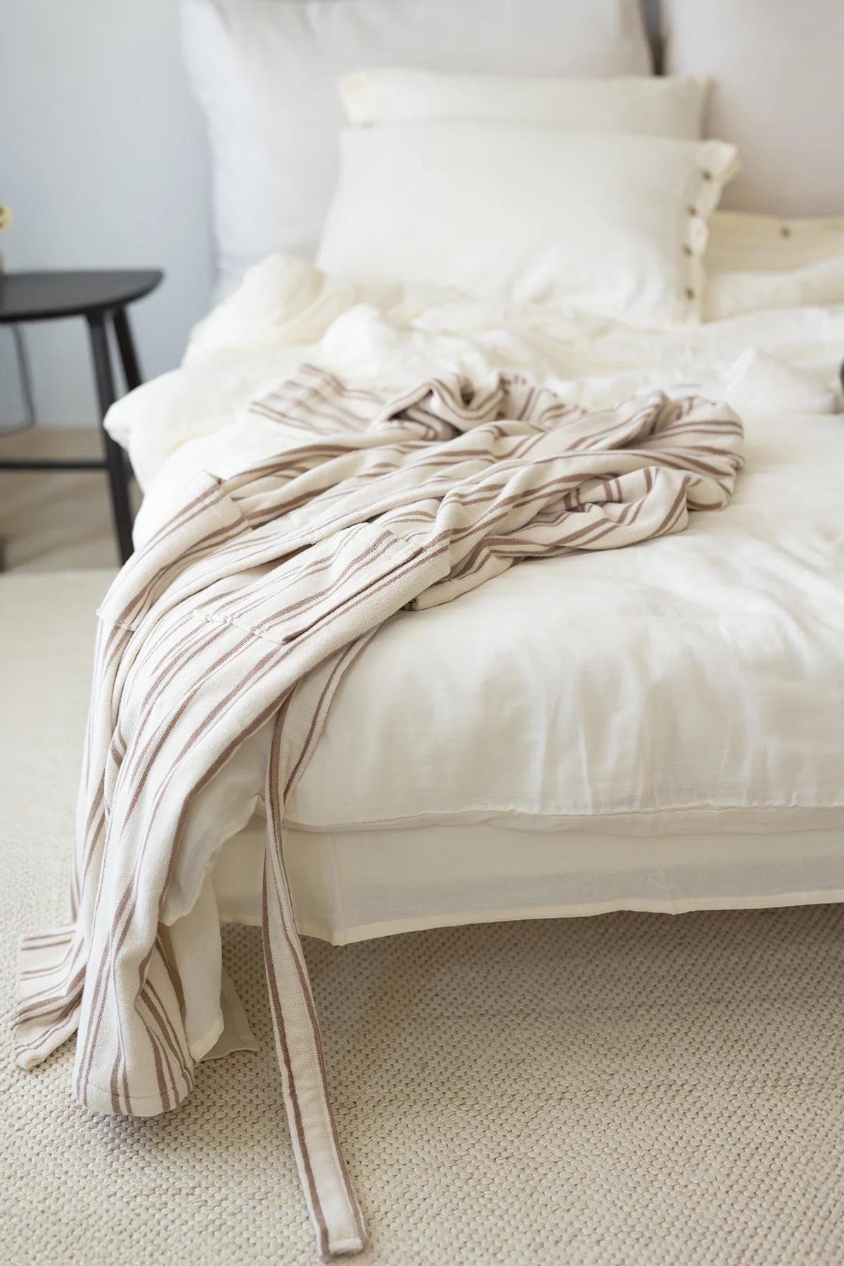 İrya In Lines Kadın Pamuk Bornoz Mocha L/XL