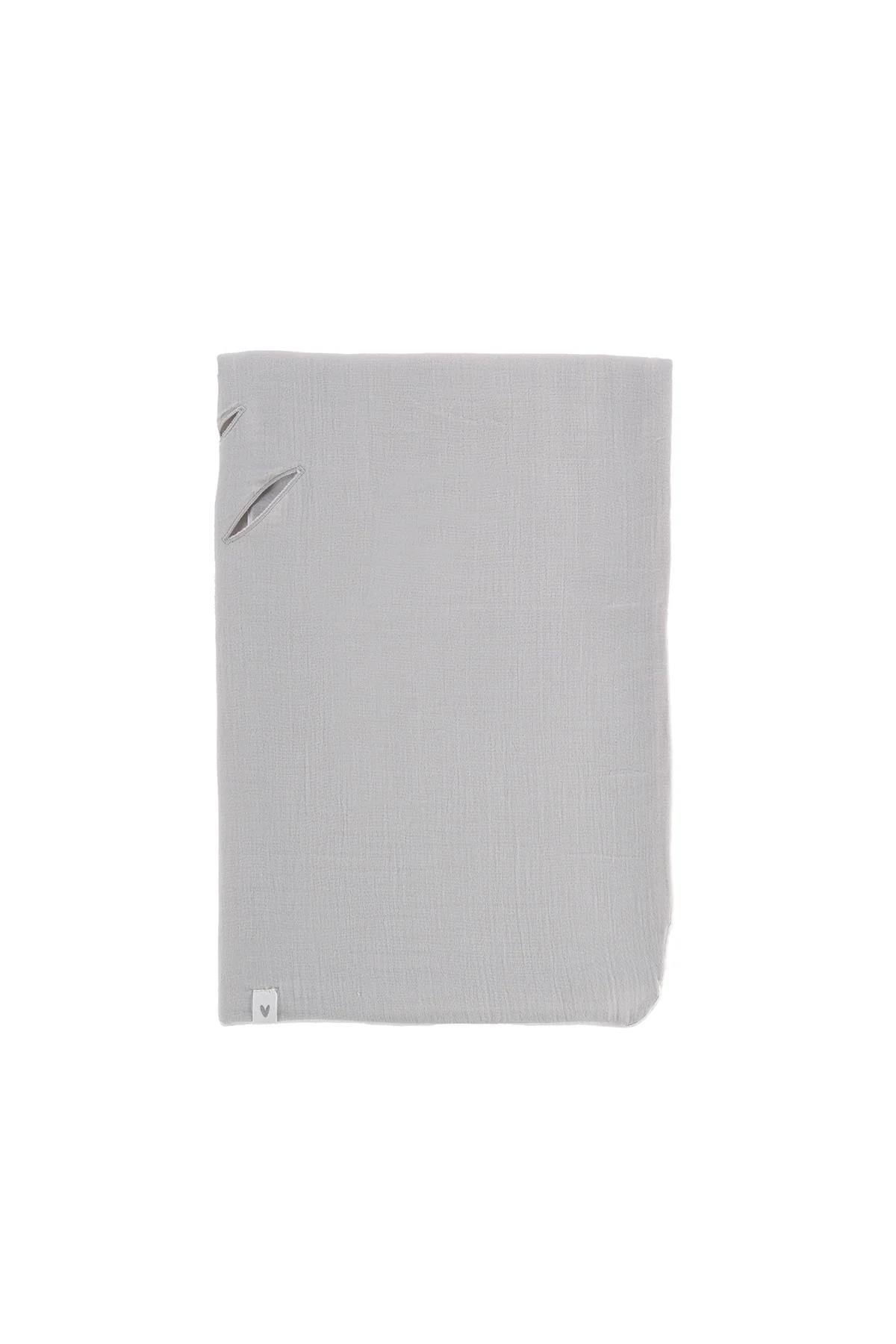 İrya Joy Of Colors Organik Pamuk 2 Katlı Müslin Puset Örtüsü Gri