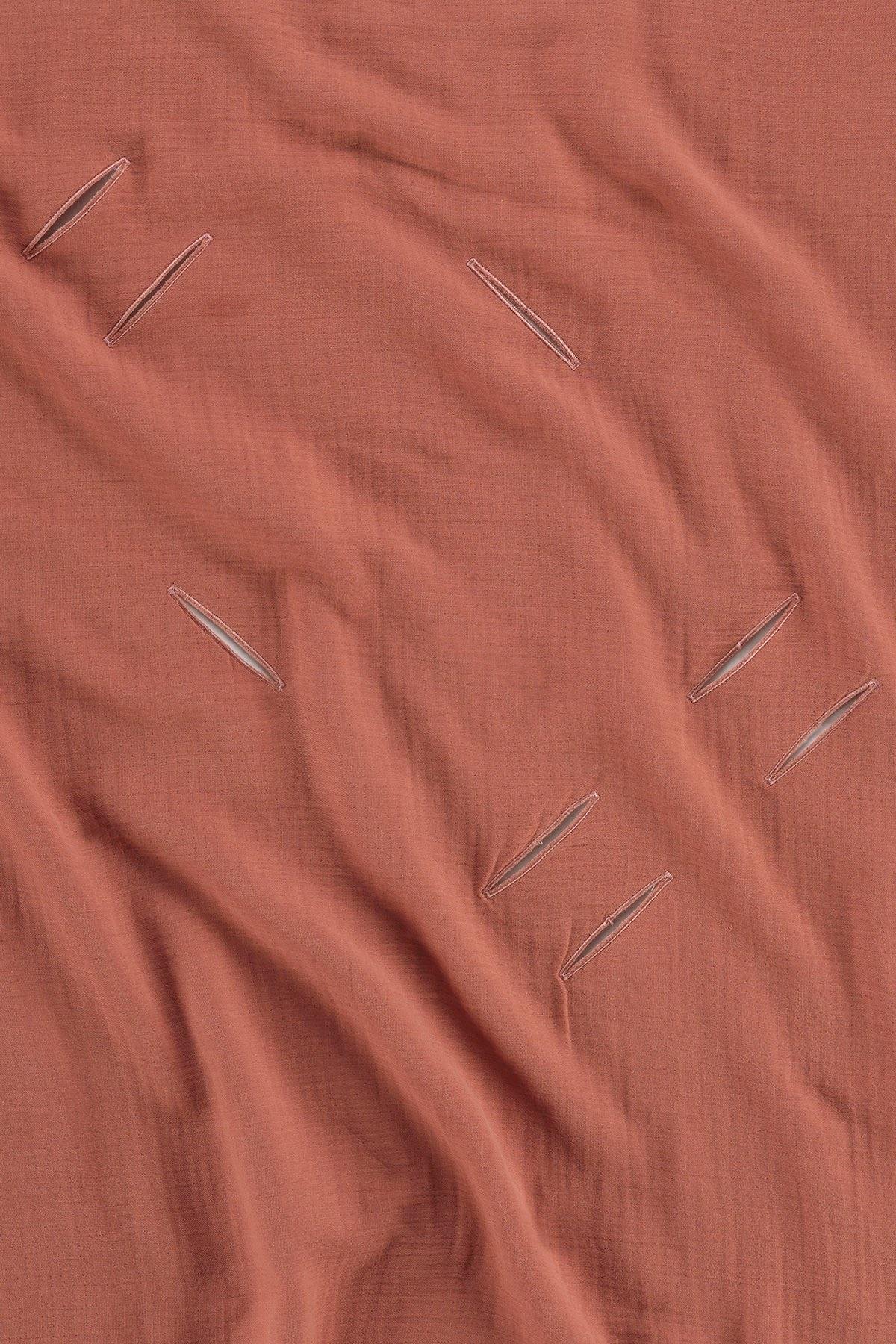 İrya Joy Of Colors Organik Pamuk 2 Katlı Müslin Puset Örtüsü Kiremit