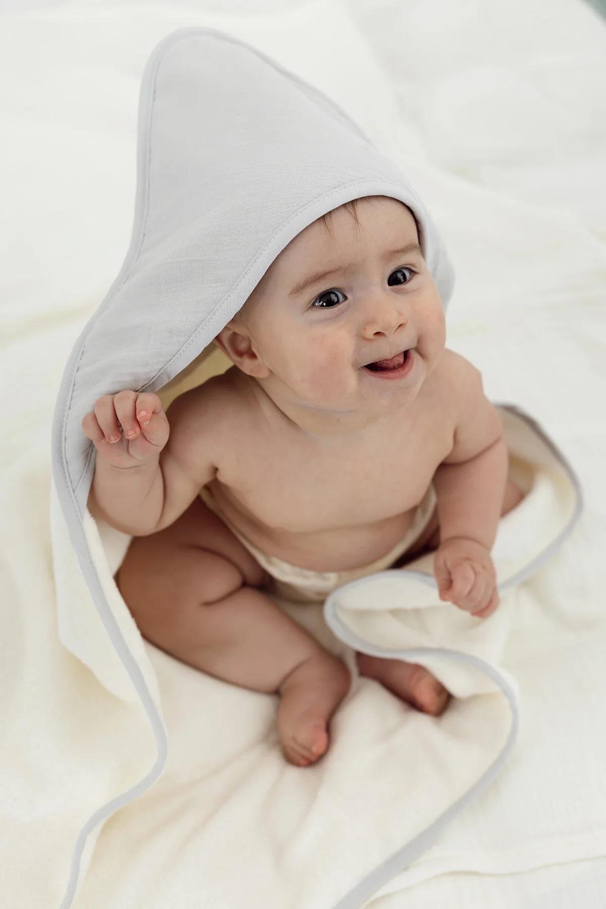 İrya Joy Of Colors Organik Pamuk Müslin Kundak Gri 75x75 Cm