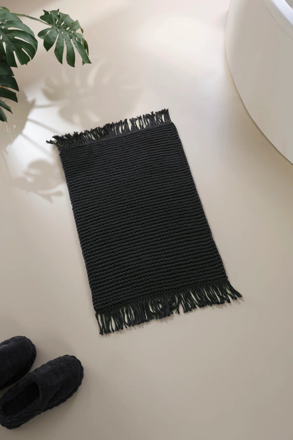 İrya Lavish El Örgüsü Banyo Paspası Koyu Gri 50x70 Cm - 13070003