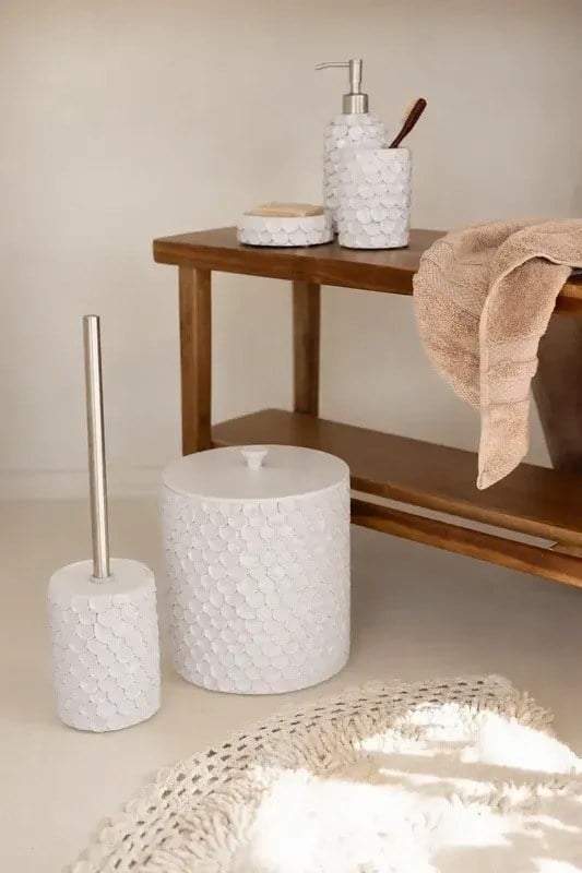 İrya Lindy Banyo Aksesuar Seti 5 Parça Krem - 141291618