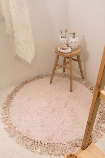 İrya Lora Banyo Paspası Pembe 90x90 Cm - 8201453840197