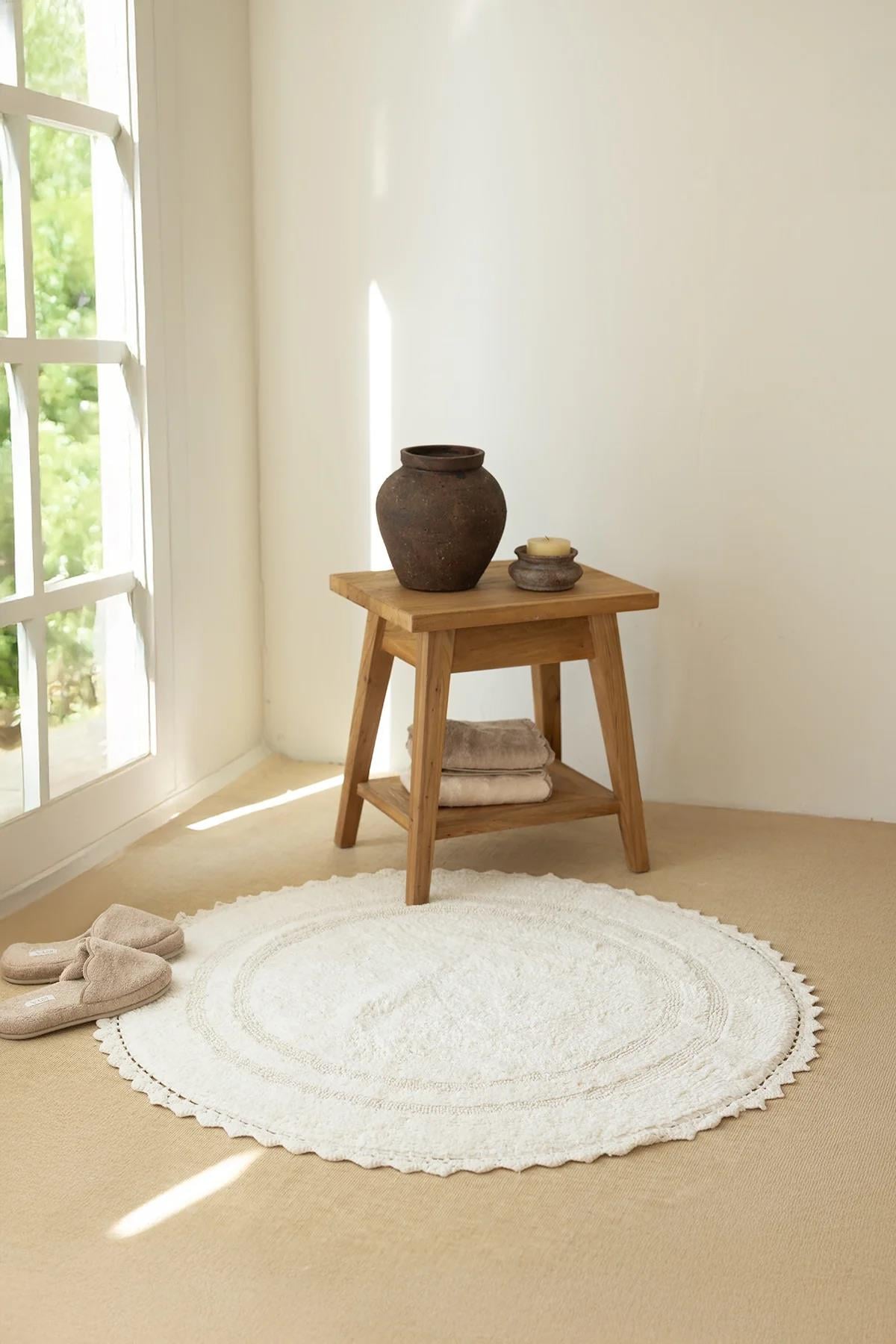 İrya Olea Banyo Paspası Ekru 100x100 Cm