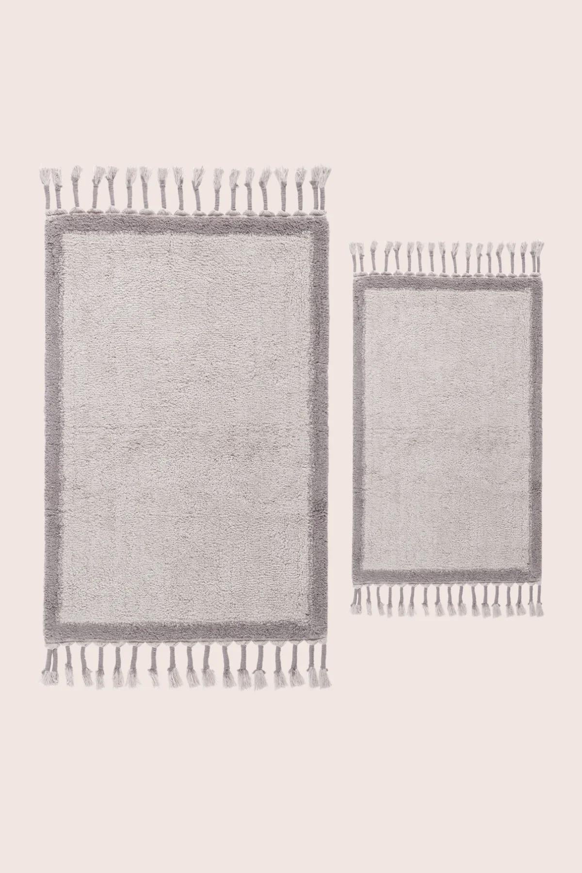 İrya Root Banyo Paspası Koyu Gri 40x60+60x90 Cm