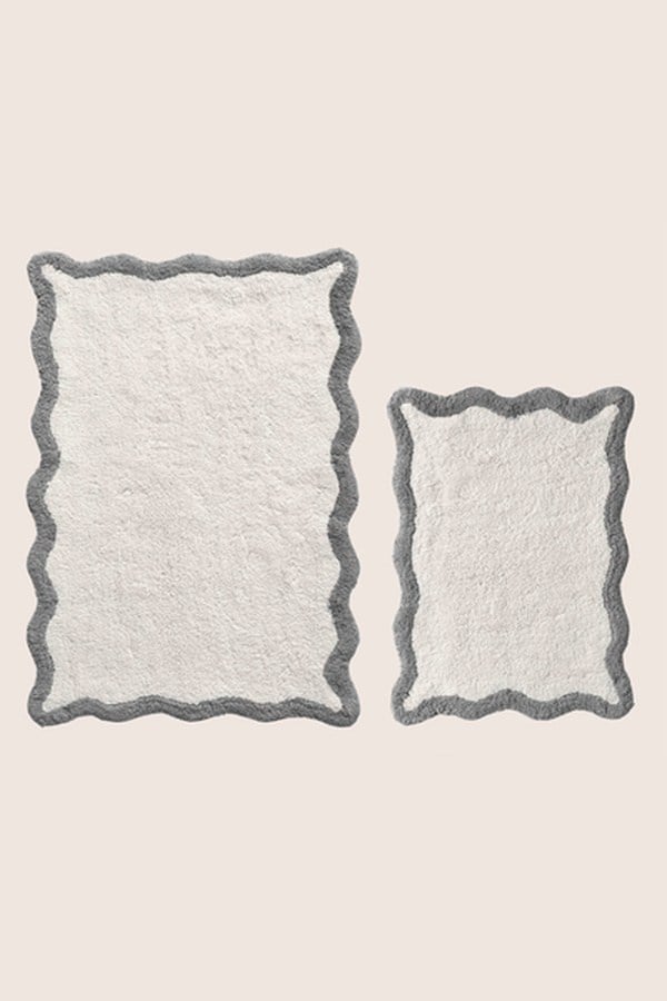 İrya Scallop Banyo Paspası Açık Gri 40x60+60x90 Cm - 202603031