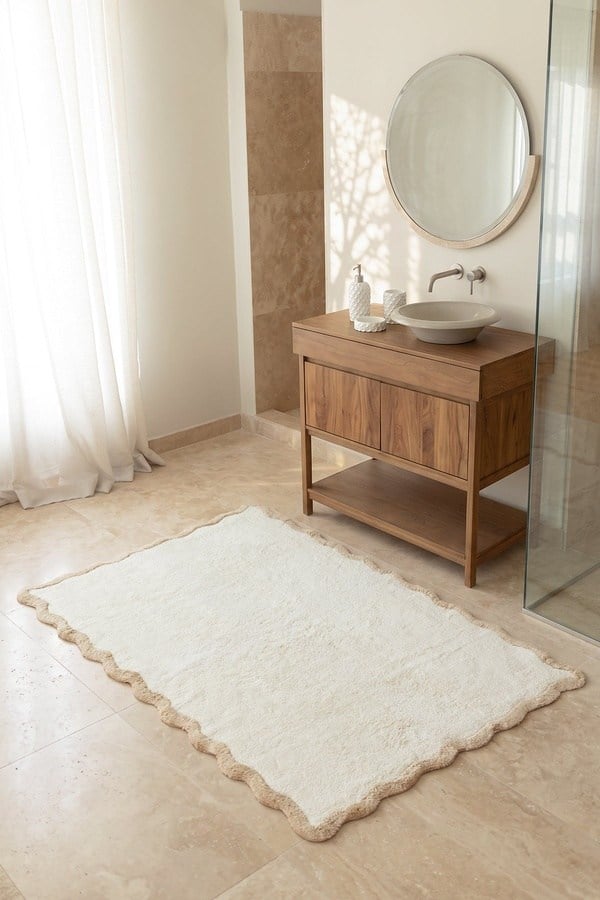 İrya Scallop Banyo Paspası Bej 100x150 Cm - 202603030