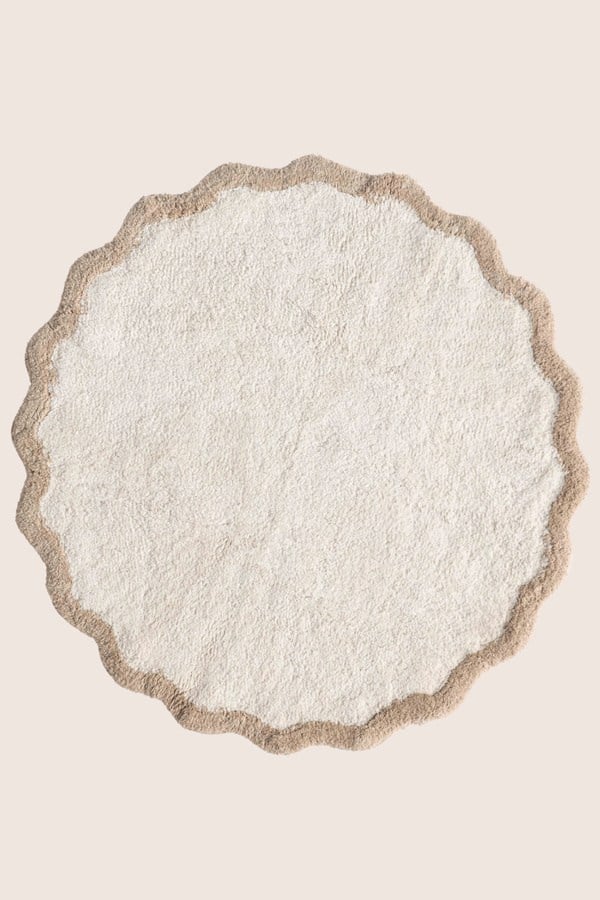 İrya Scallop Banyo Paspası Bej 120x120 Cm - 202603028