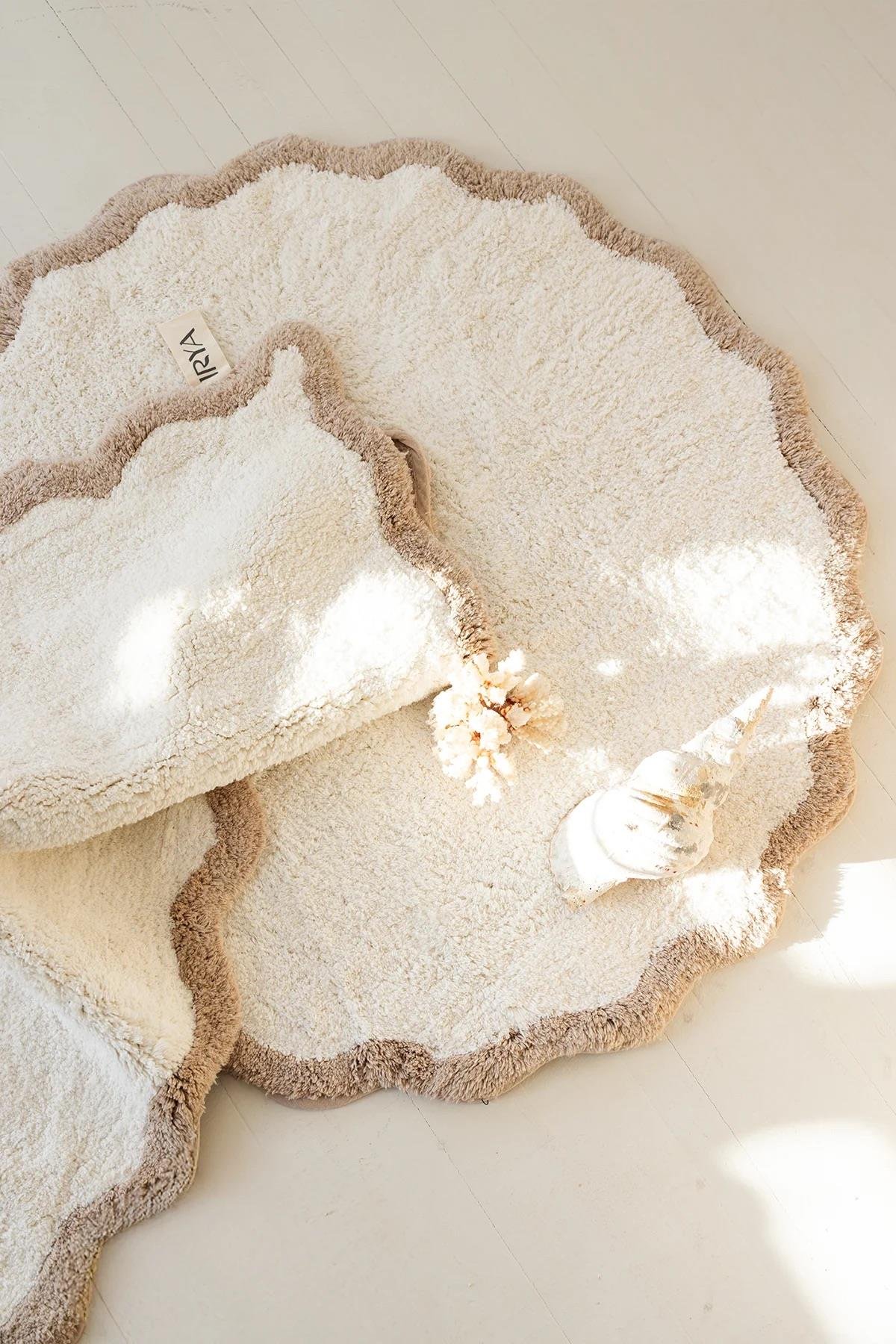 İrya Scallop Banyo Paspası Bej 60x100 Cm