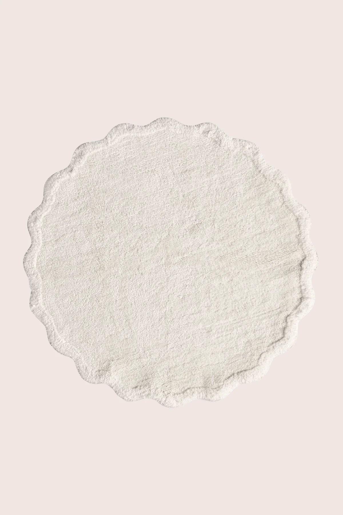 İrya Scallop Banyo Paspası Ekru 90x90 Cm