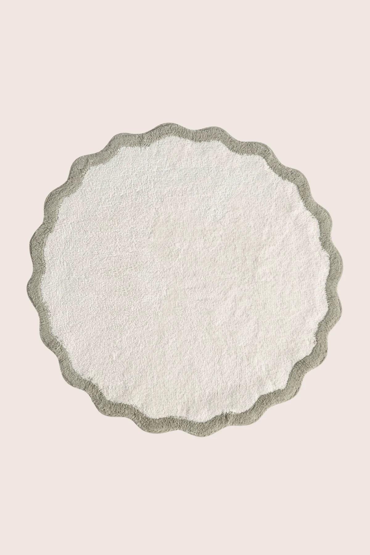 İrya Scallop Banyo Paspası Yeşil 90x90 Cm