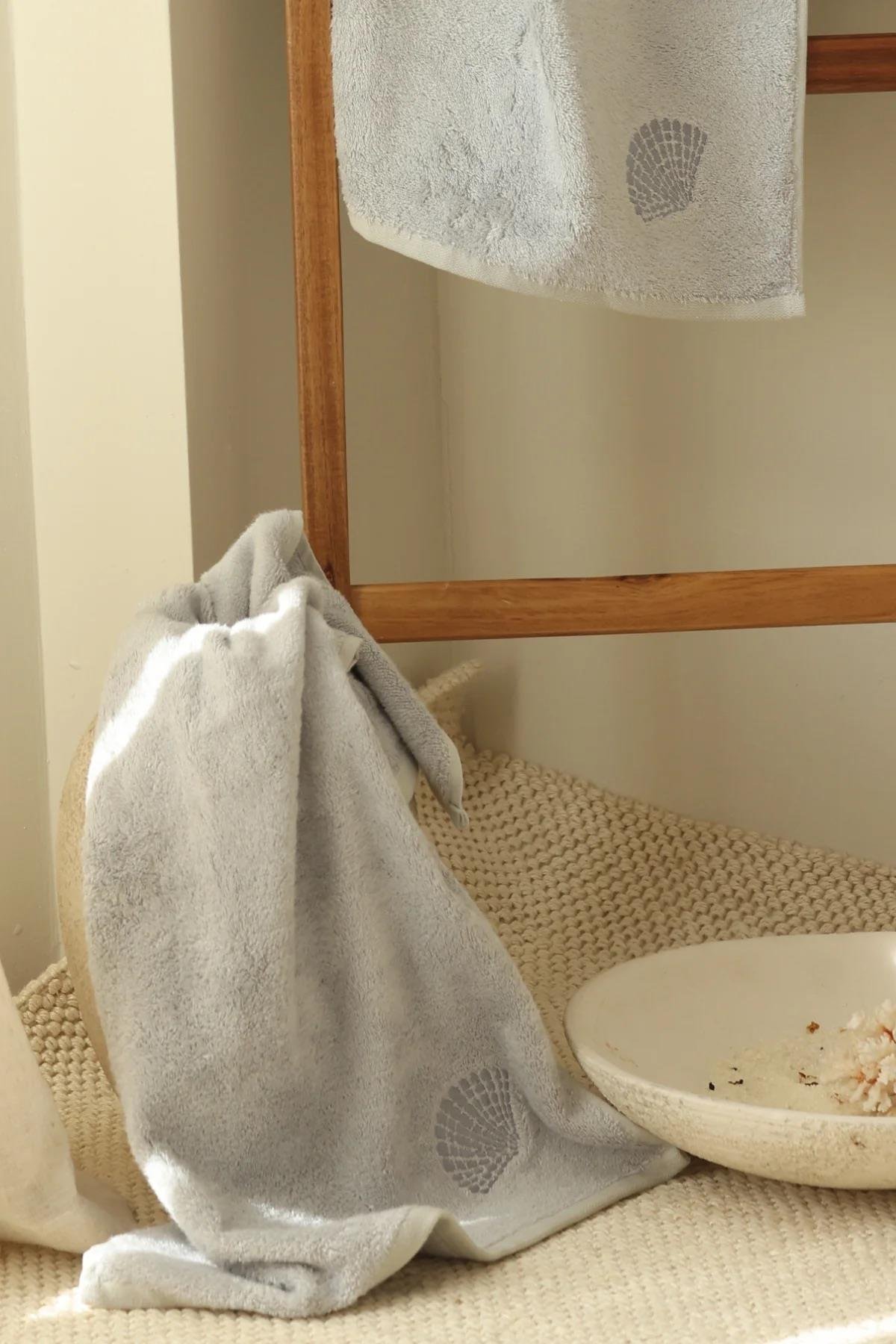 İrya Sedef Bambu Havlu Gri 50x90 Cm