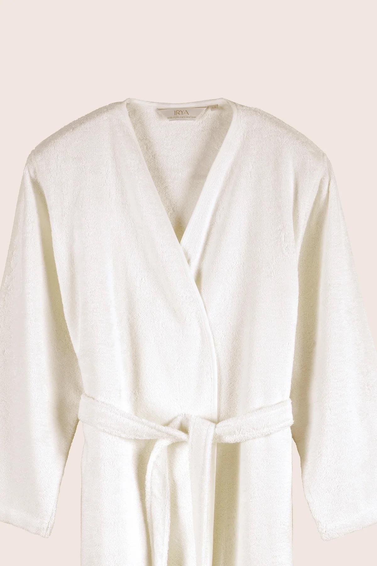 İrya Sedef Kadın Bambu Bornoz Krem L/XL