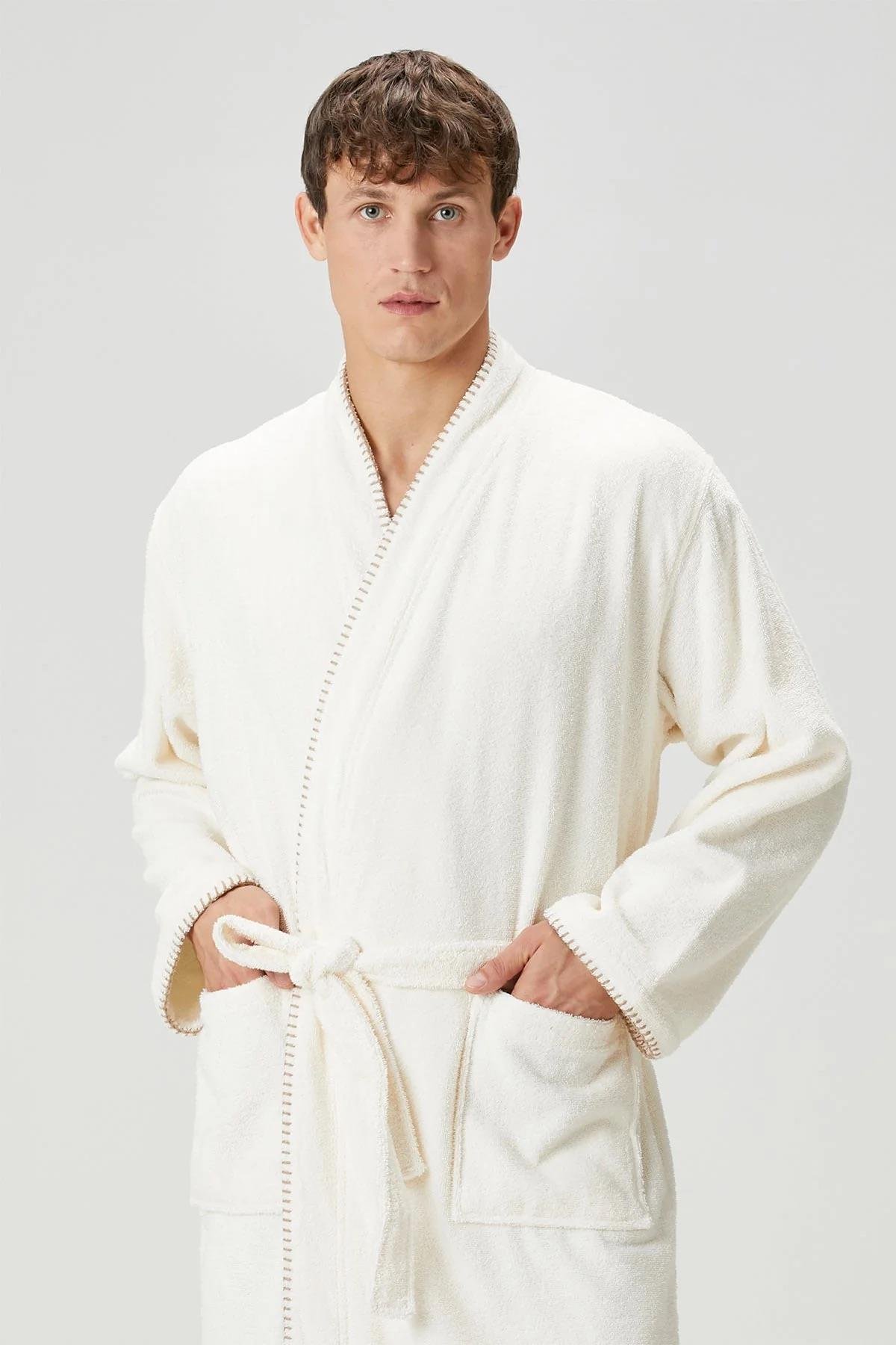 İrya Shadow Erkek Bornoz Ekru S/M