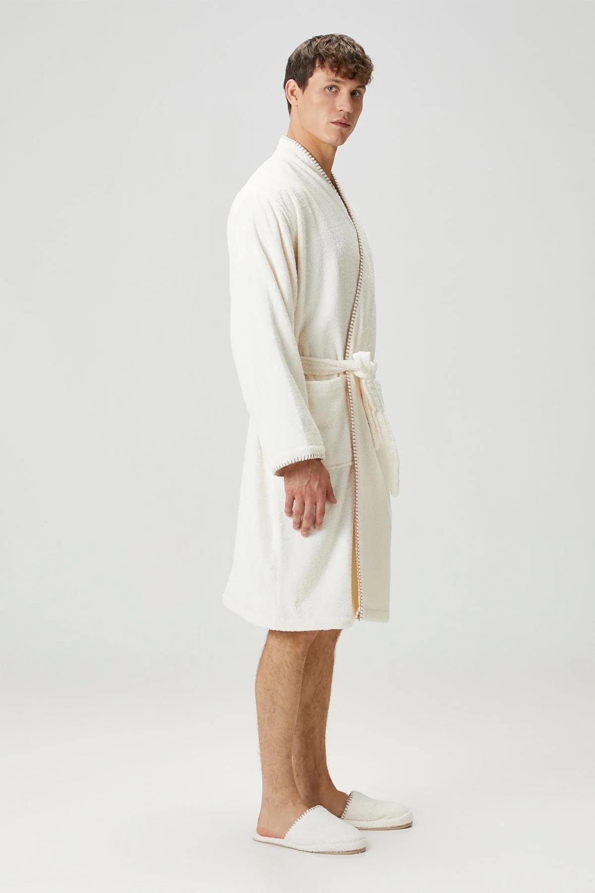 İrya Shadow Erkek Bornoz Ekru S/M