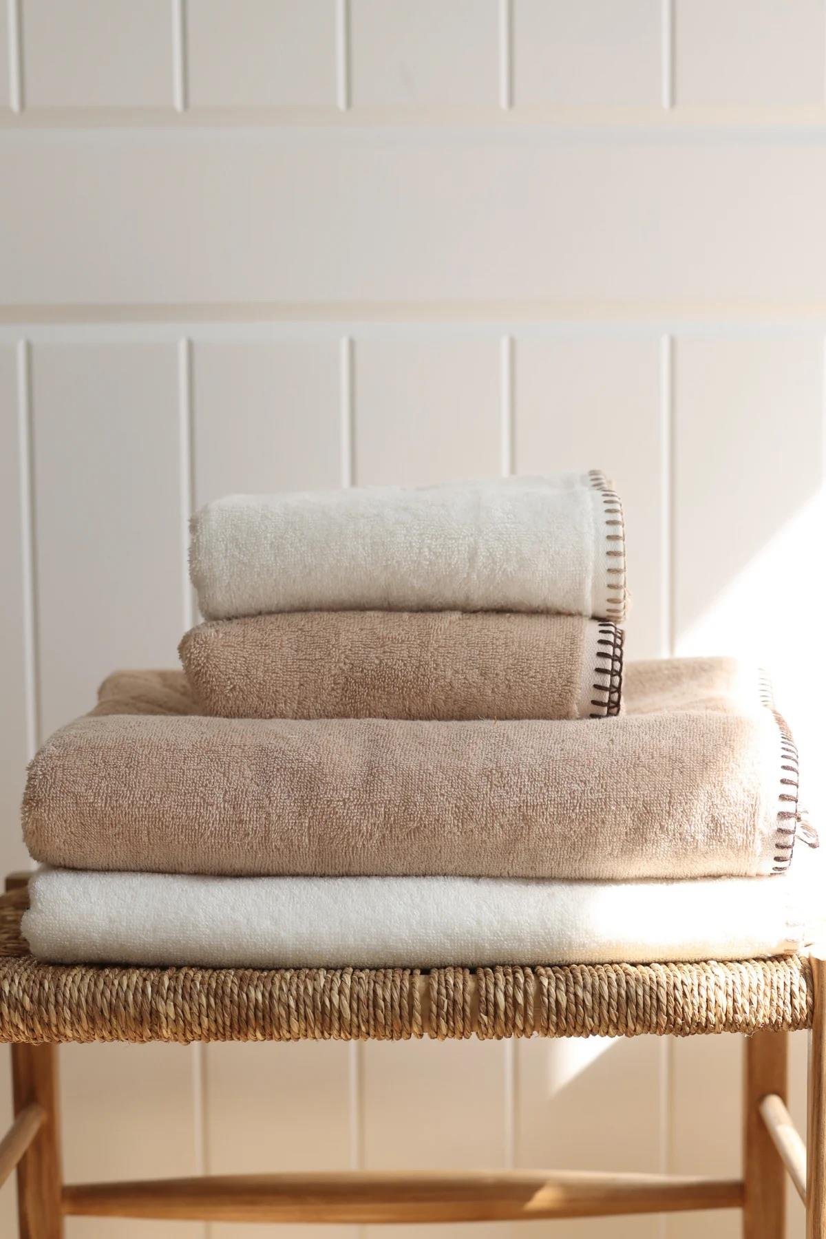 İrya Shadow Pamuk Havlu Ekru 50x90 Cm