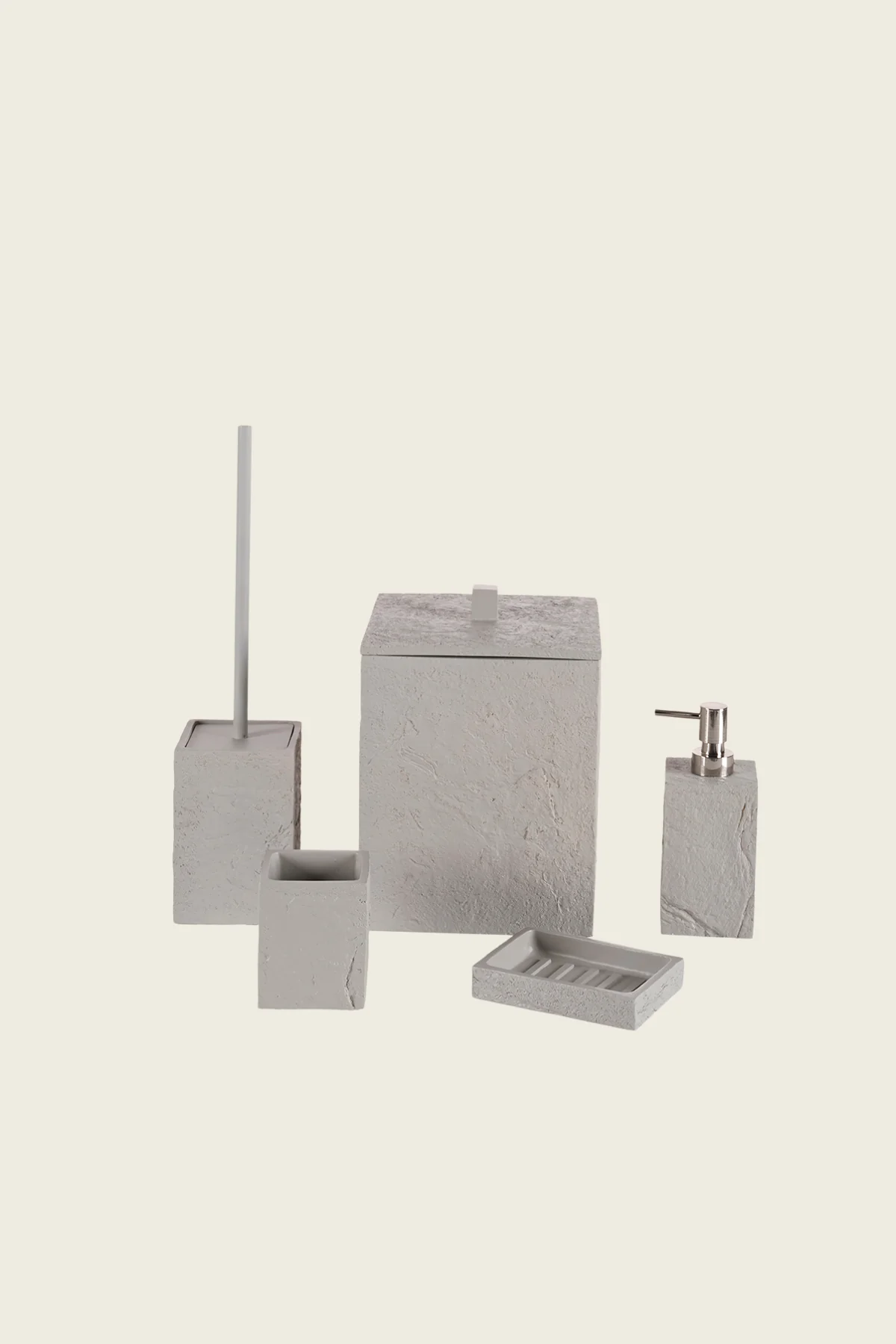 İrya Terra Banyo Aksesuar Seti 5 Parça Gri - 10230850
