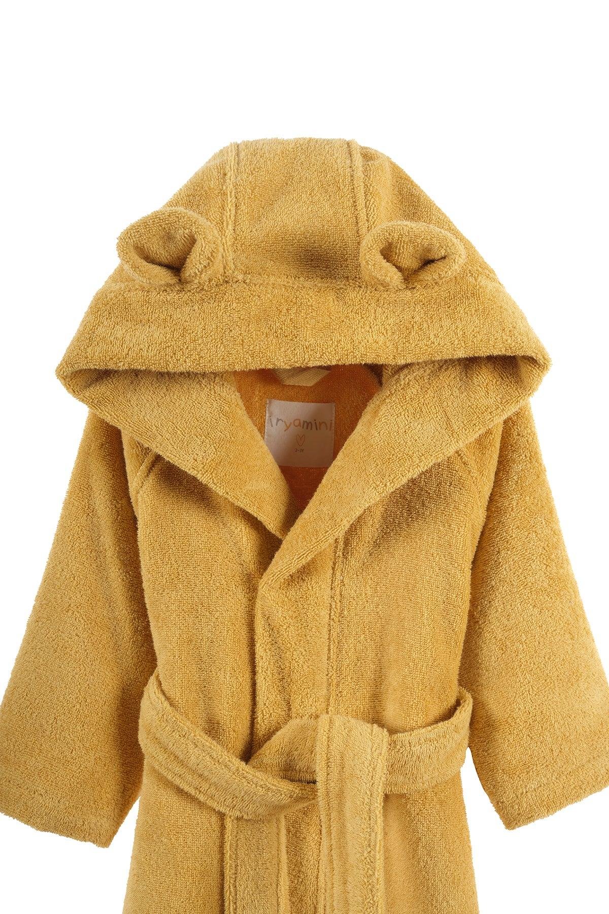 İrya Tiny Bear Organik Pamuklu Çocuk Bornuzu Sarı 6-7 Yaş