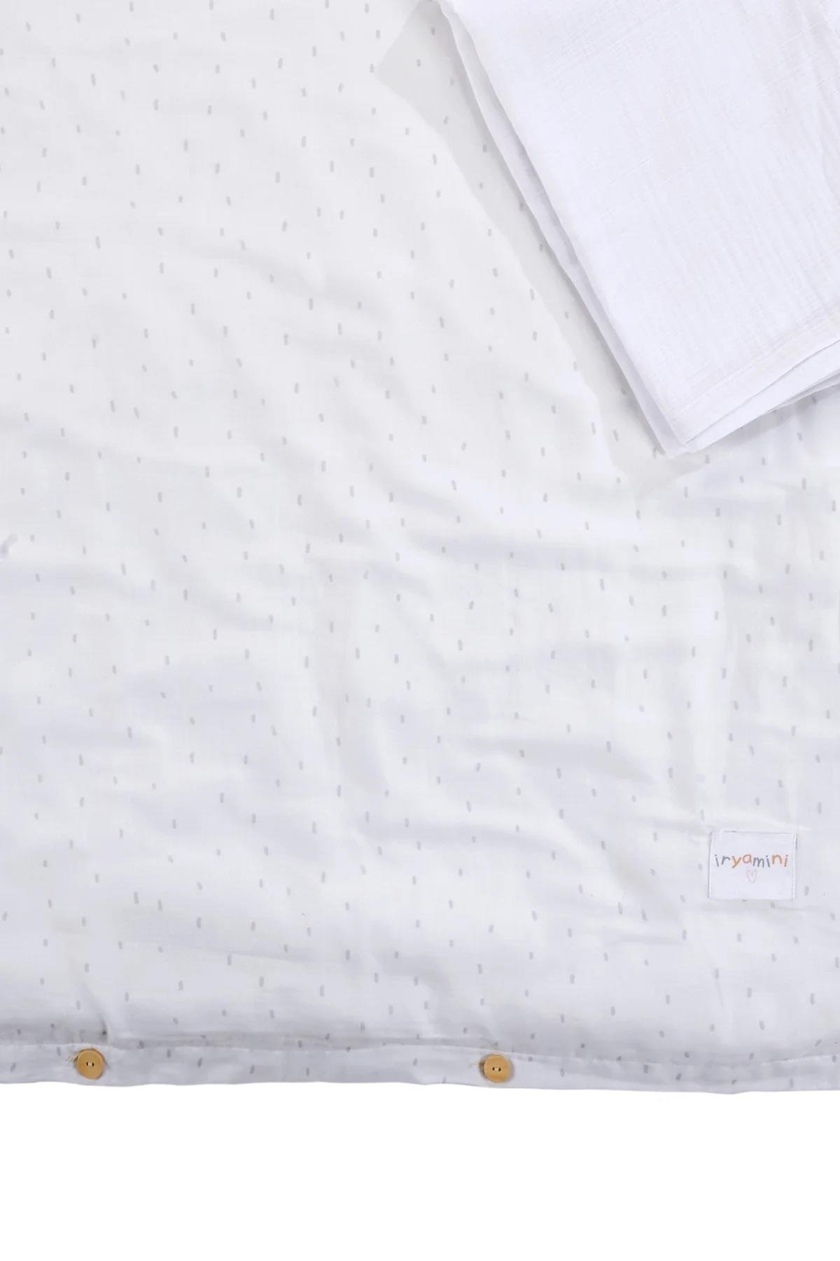 İrya Tiny Koala Organik Pamuk Müslin Çocuk Nevresim Takımı Gri