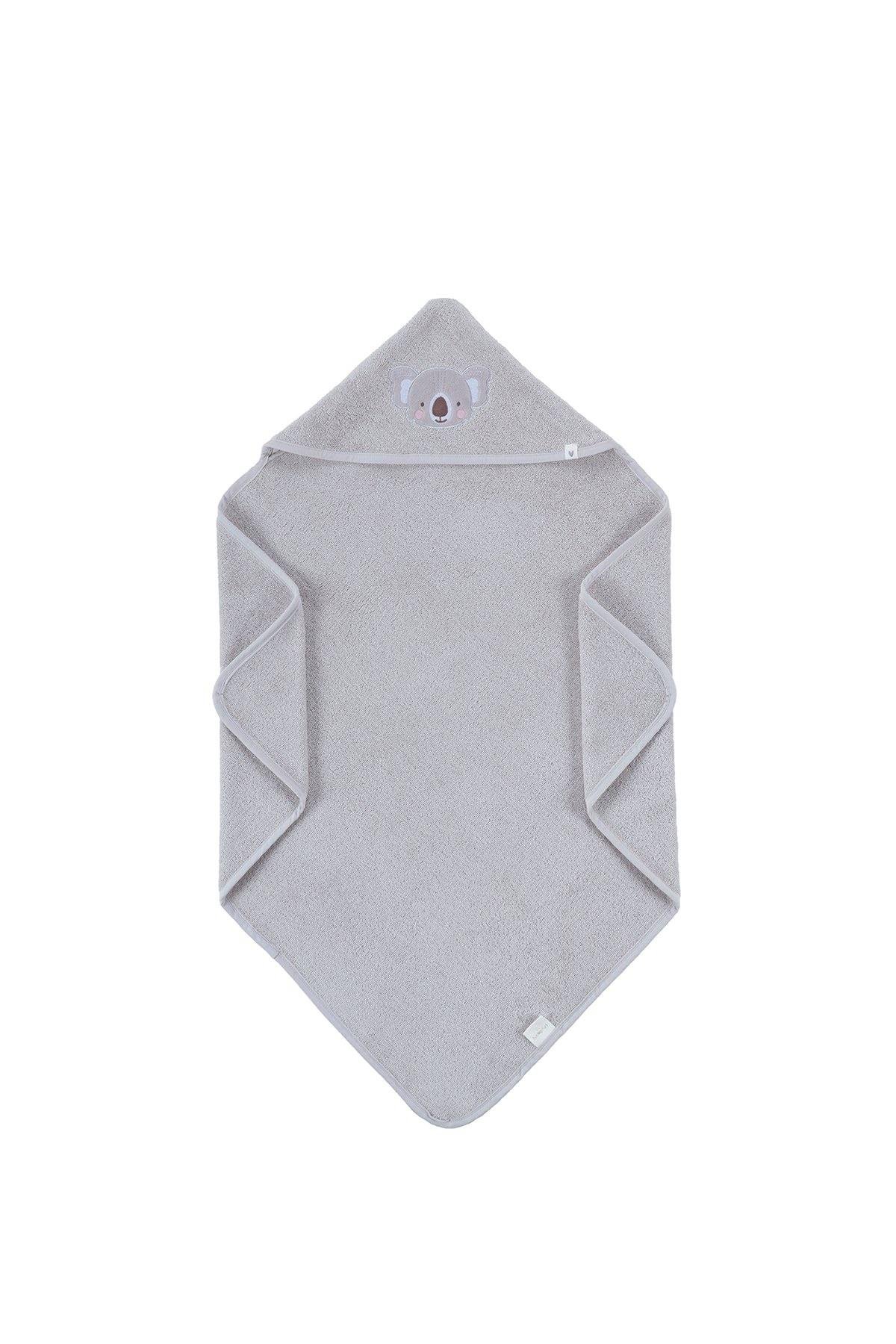 İrya Tiny Koala Organik Pamuklu Nakışlı Kundak Gri