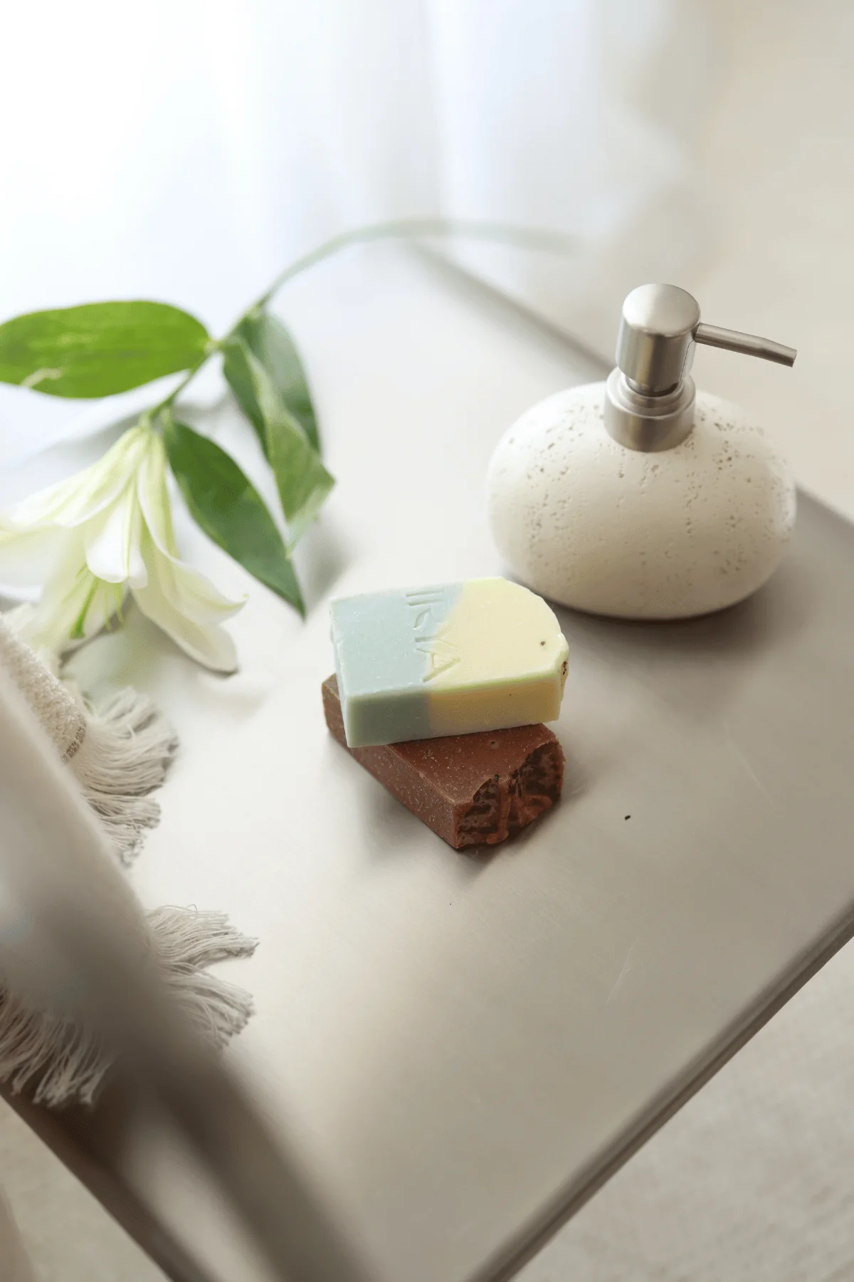 İrya Travertine Banyo Aksesuar Seti 5 Parça Açık Bej - 10230818