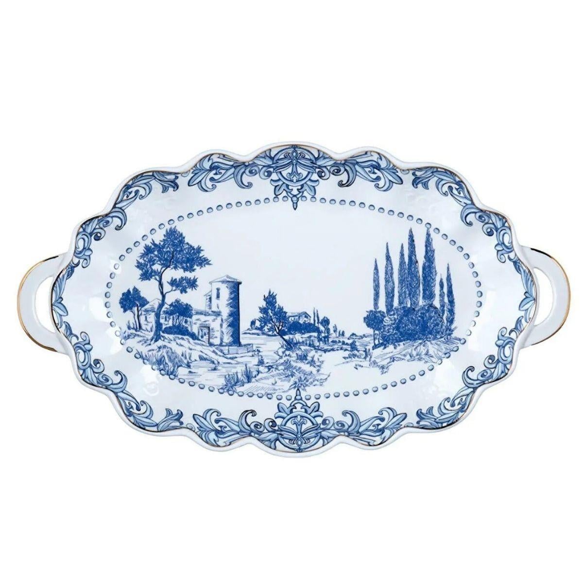 Lucky Art Florance Bone Oval Servis Tabağı 17 Cm - LYHD 741
