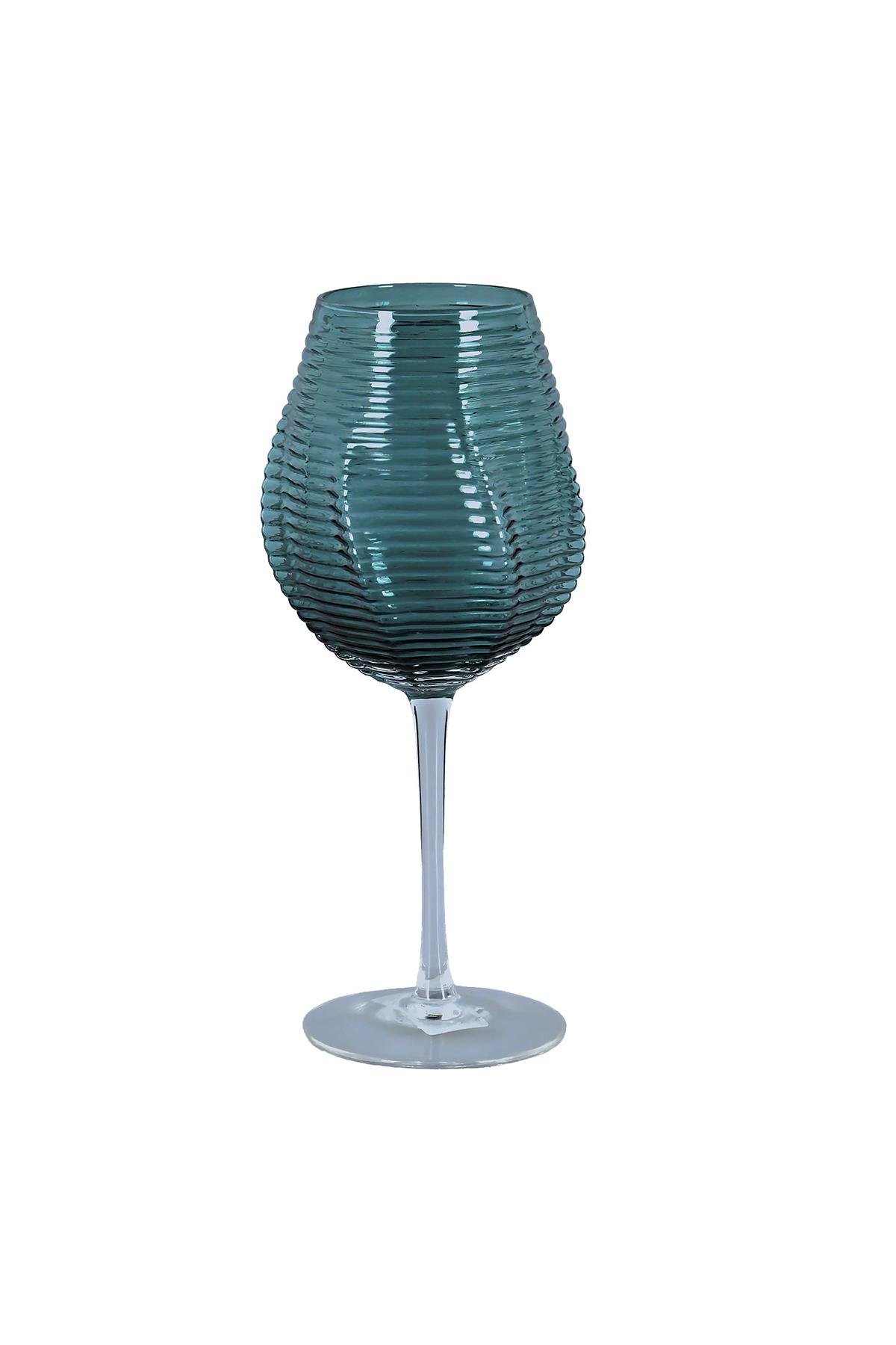 Lucky Art Florance Cam Kadeh Seti Mavi 4 Parça