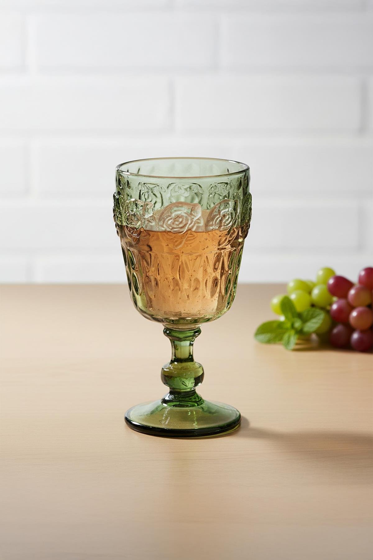 Lucky Art Florine Cam Kadeh Seti Yeşil 4 Parça