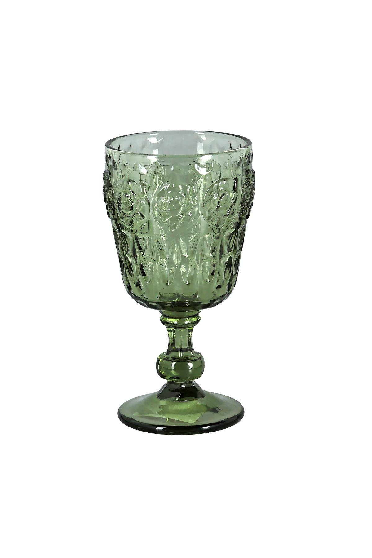 Lucky Art Florine Cam Kadeh Seti Yeşil 4 Parça