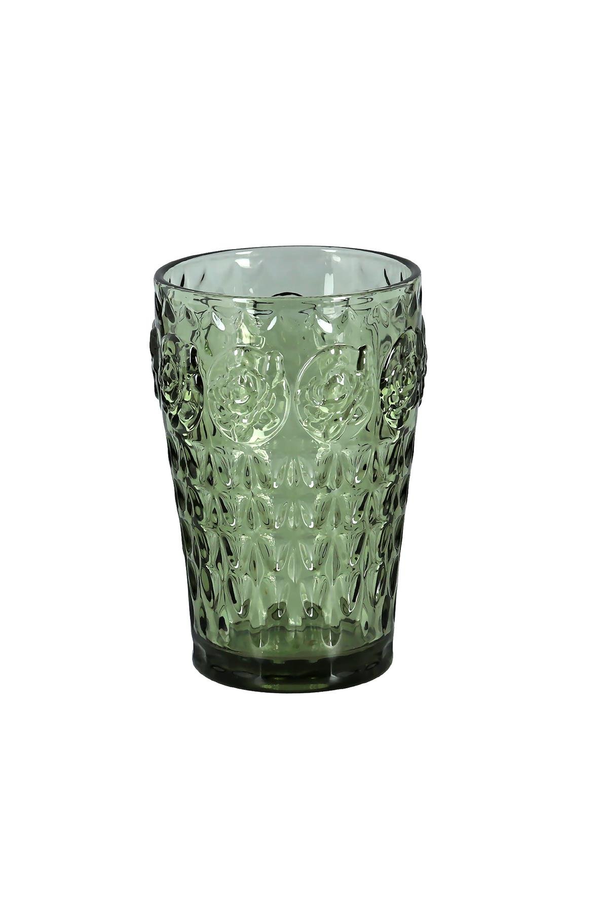 Lucky Art Florine Cam Su Bardağı Seti Yeşil 4 Parça