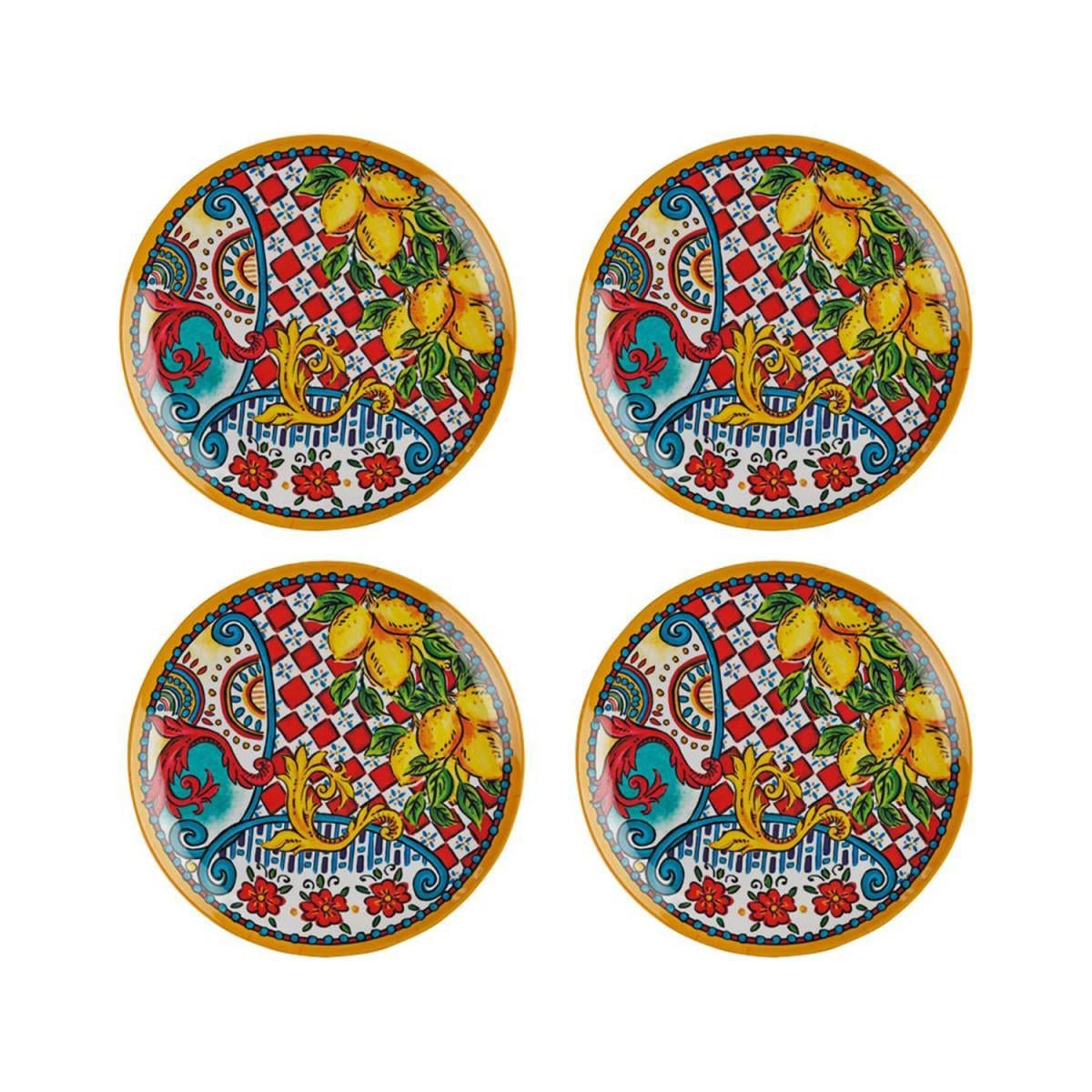 Lucky Art Lemozia Melamin Servis Tabak Seti 4'lü 23 Cm - LYBF 016
