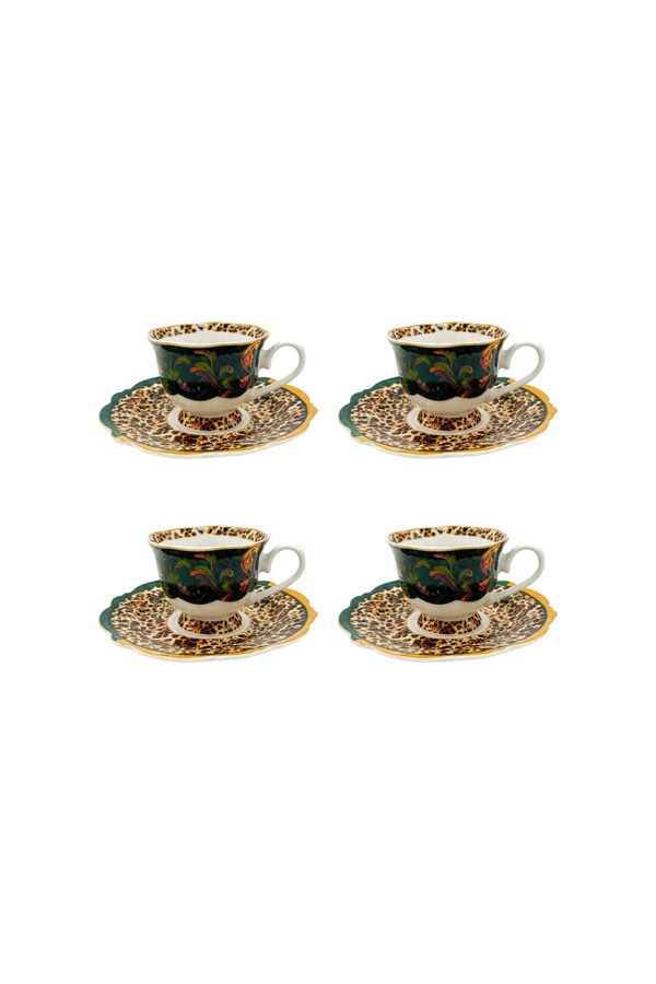 Lucky Art Lioran Bone Kahve Fincan Takımı 8 Parça - LYXI 026