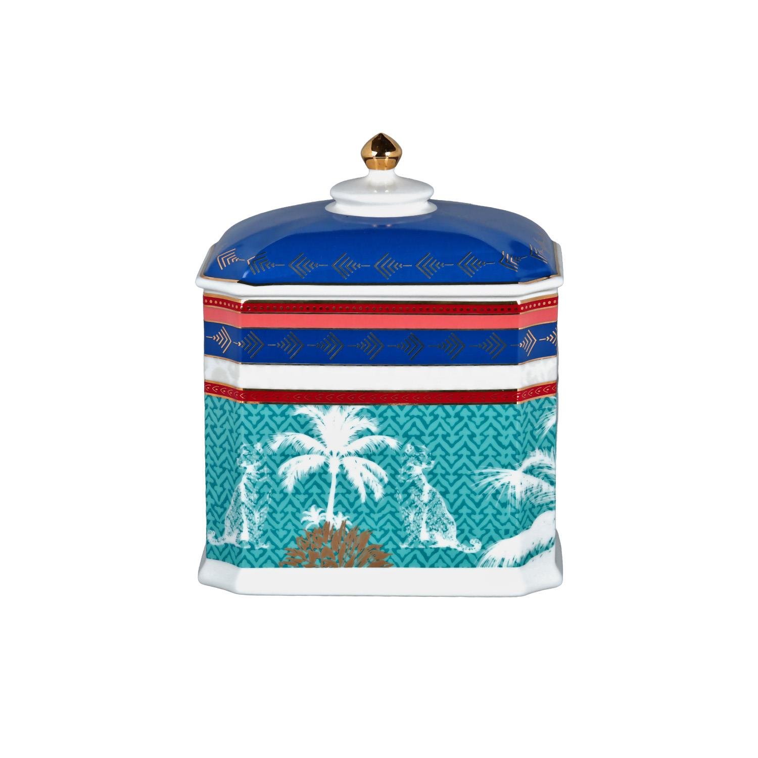 Lucky Art Palmera Bone Köşeli Kavanoz 19 Cm