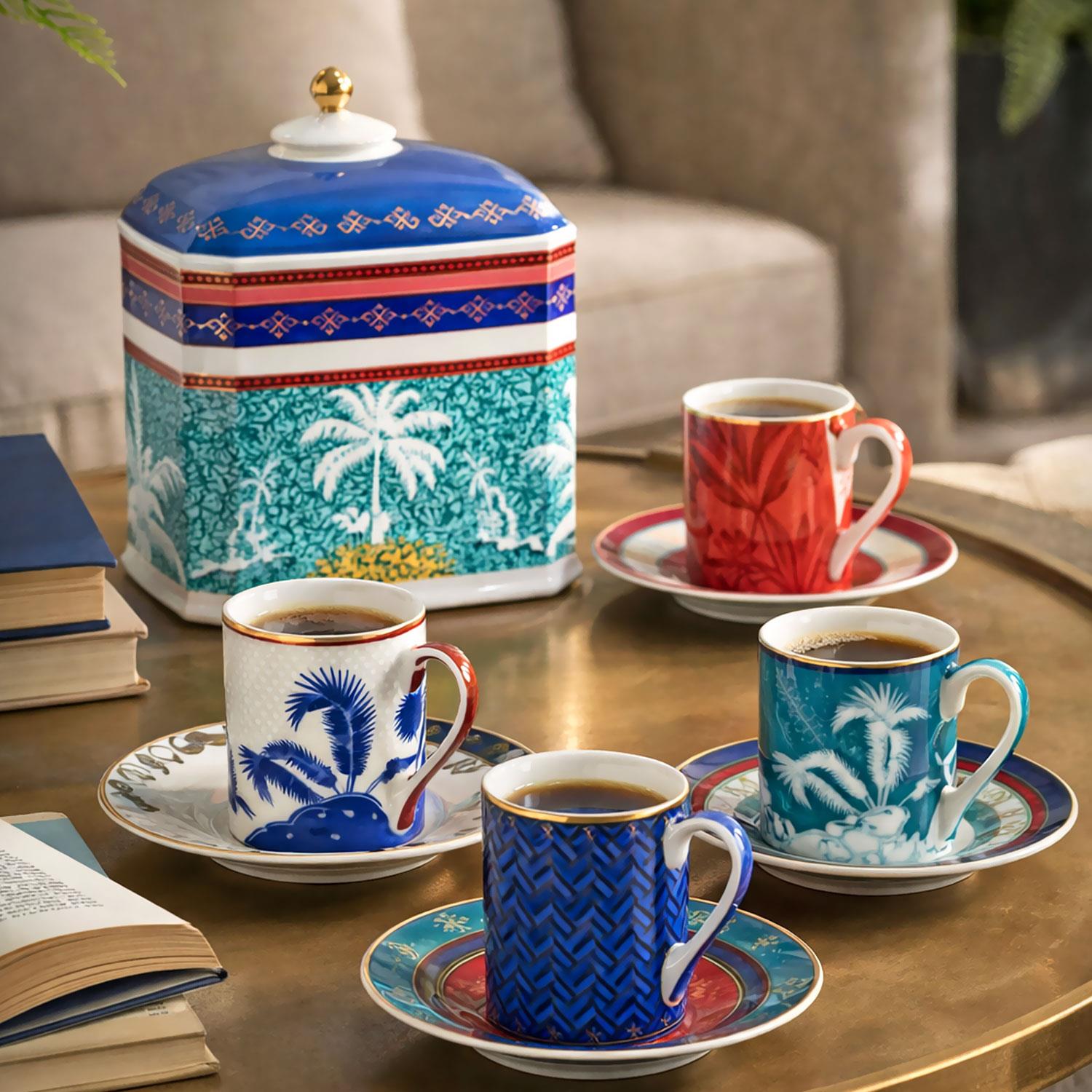 Lucky Art Palmera Bone Köşeli Kavanoz 19 Cm