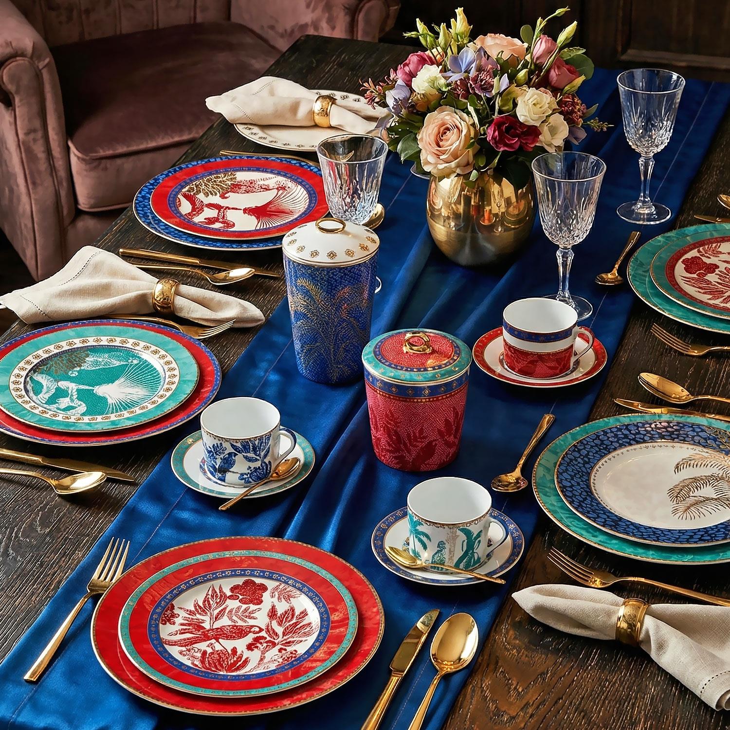 Lucky Art Palmera Bone Servis Tabak Seti 4'lü 20 Cm